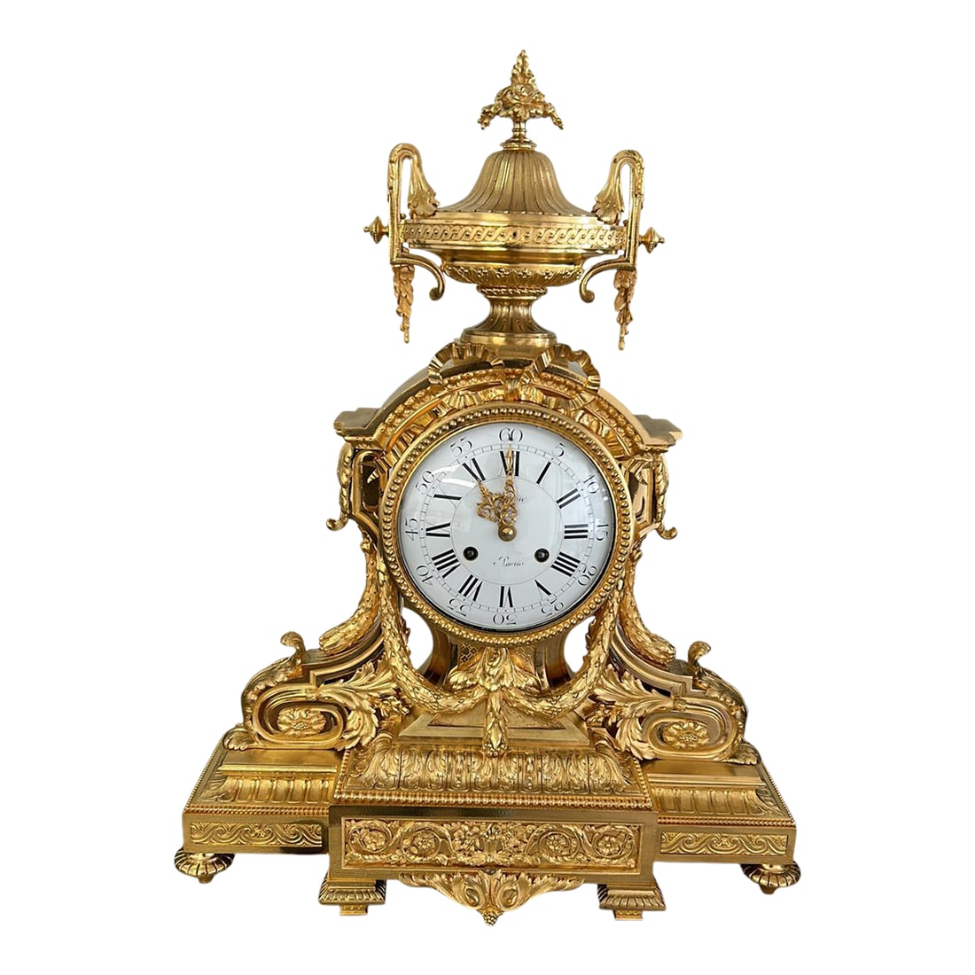 1860s S Marti Napoleon III Gold Ormolu Bronze Clock (1 of 17)