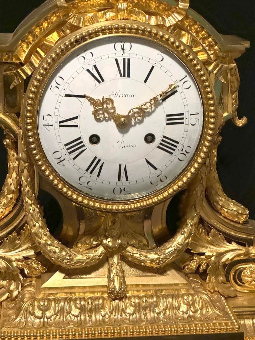 1860s S Marti Napoleon III Gold Ormolu Bronze Clock - 2