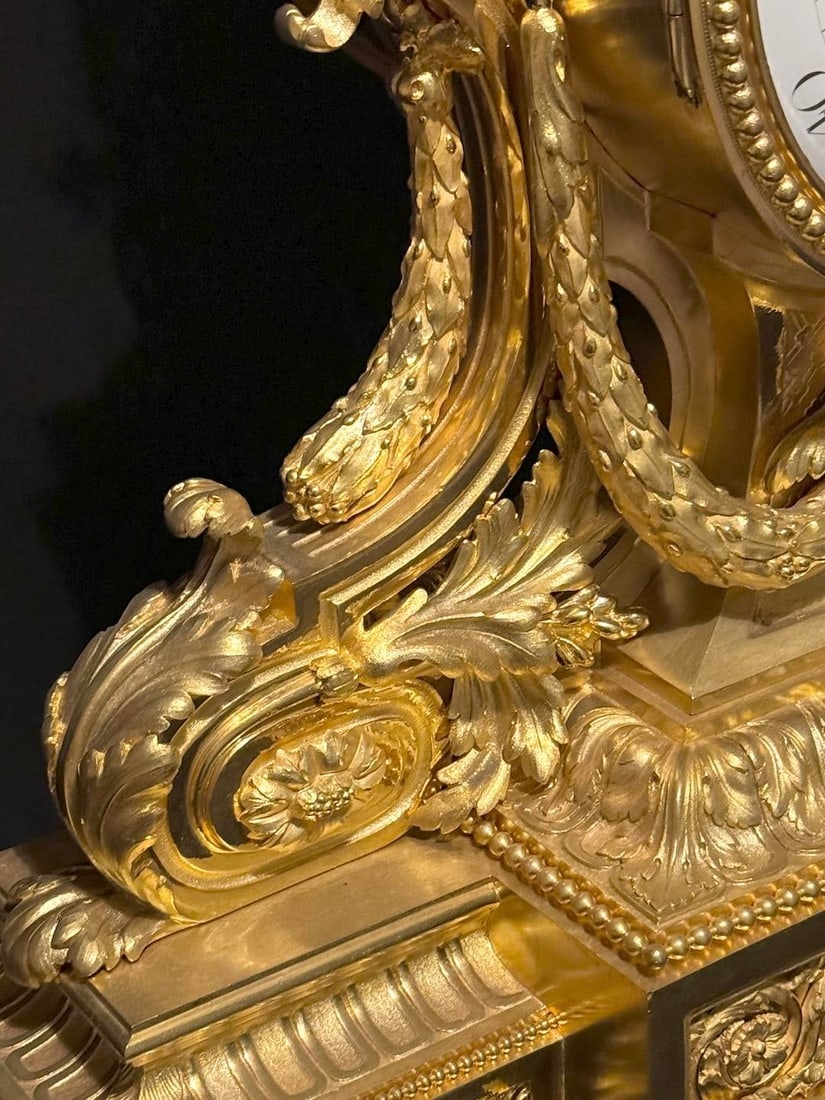 1860s S Marti Napoleon III Gold Ormolu Bronze Clock - 4