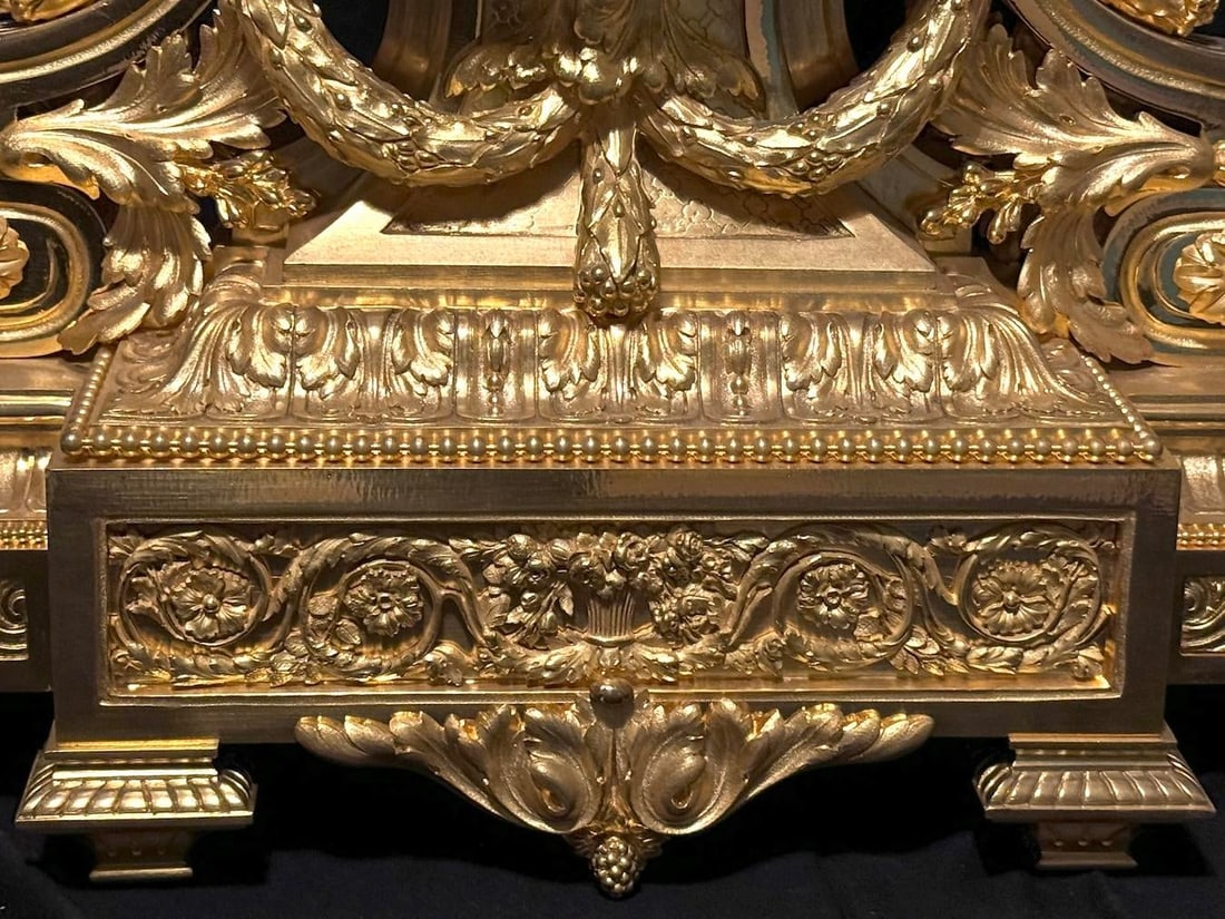 1860s S Marti Napoleon III Gold Ormolu Bronze Clock - 5