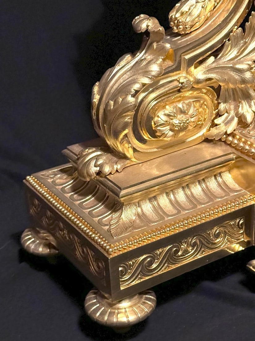 1860s S Marti Napoleon III Gold Ormolu Bronze Clock - 6