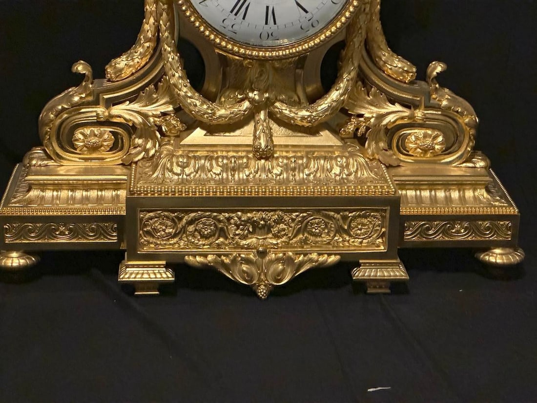 1860s S Marti Napoleon III Gold Ormolu Bronze Clock - 7