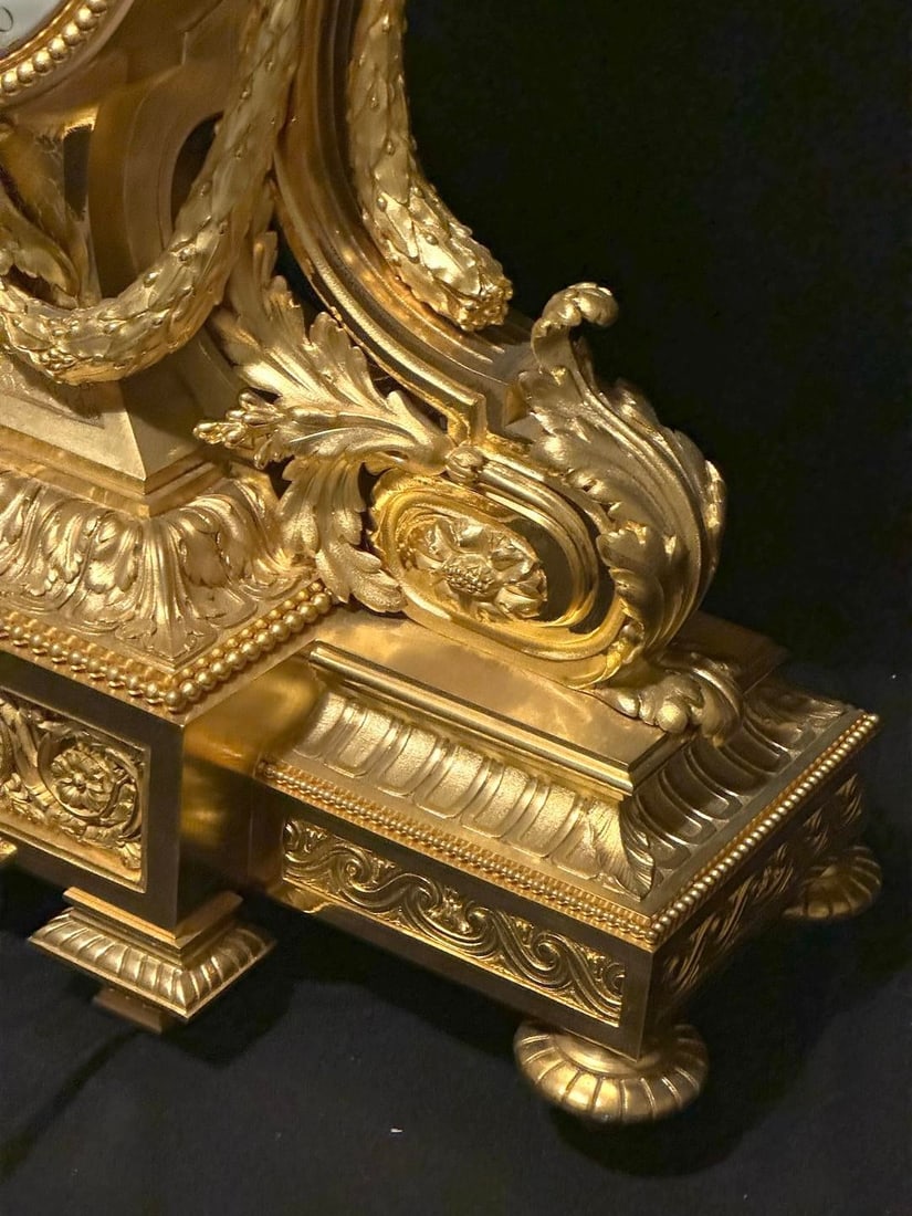 1860s S Marti Napoleon III Gold Ormolu Bronze Clock - 8