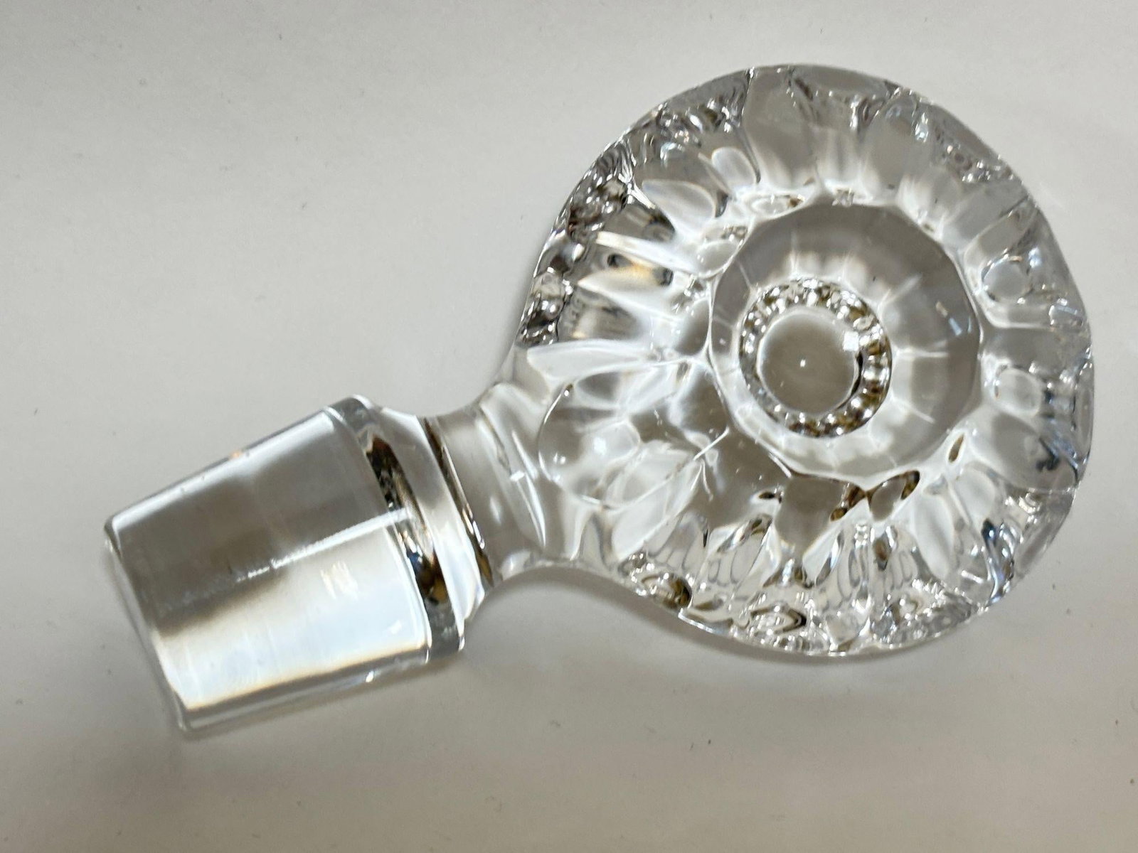 1960s Baccarat Crystal Remy Martin Centaure Decanter Donut Shell Form France - 10