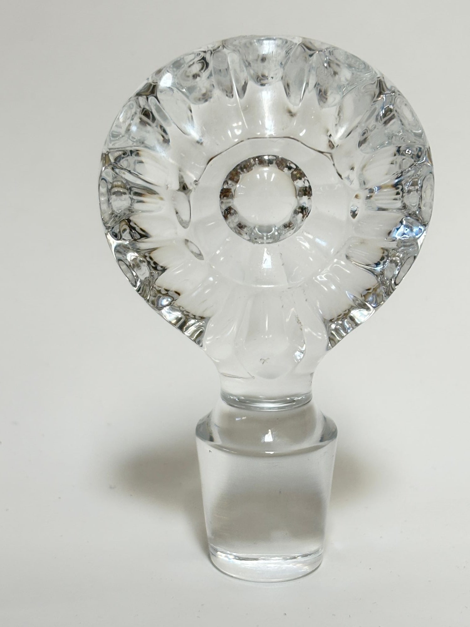 1960s Baccarat Crystal Remy Martin Centaure Decanter Donut Shell Form France - 11