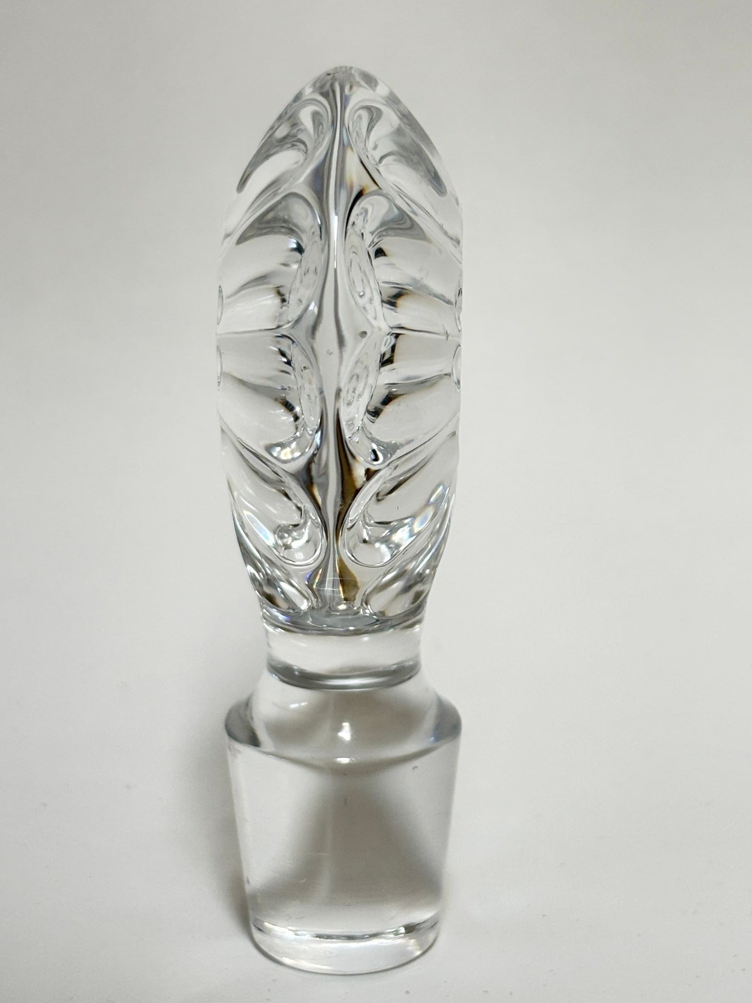 1960s Baccarat Crystal Remy Martin Centaure Decanter Donut Shell Form France - 12