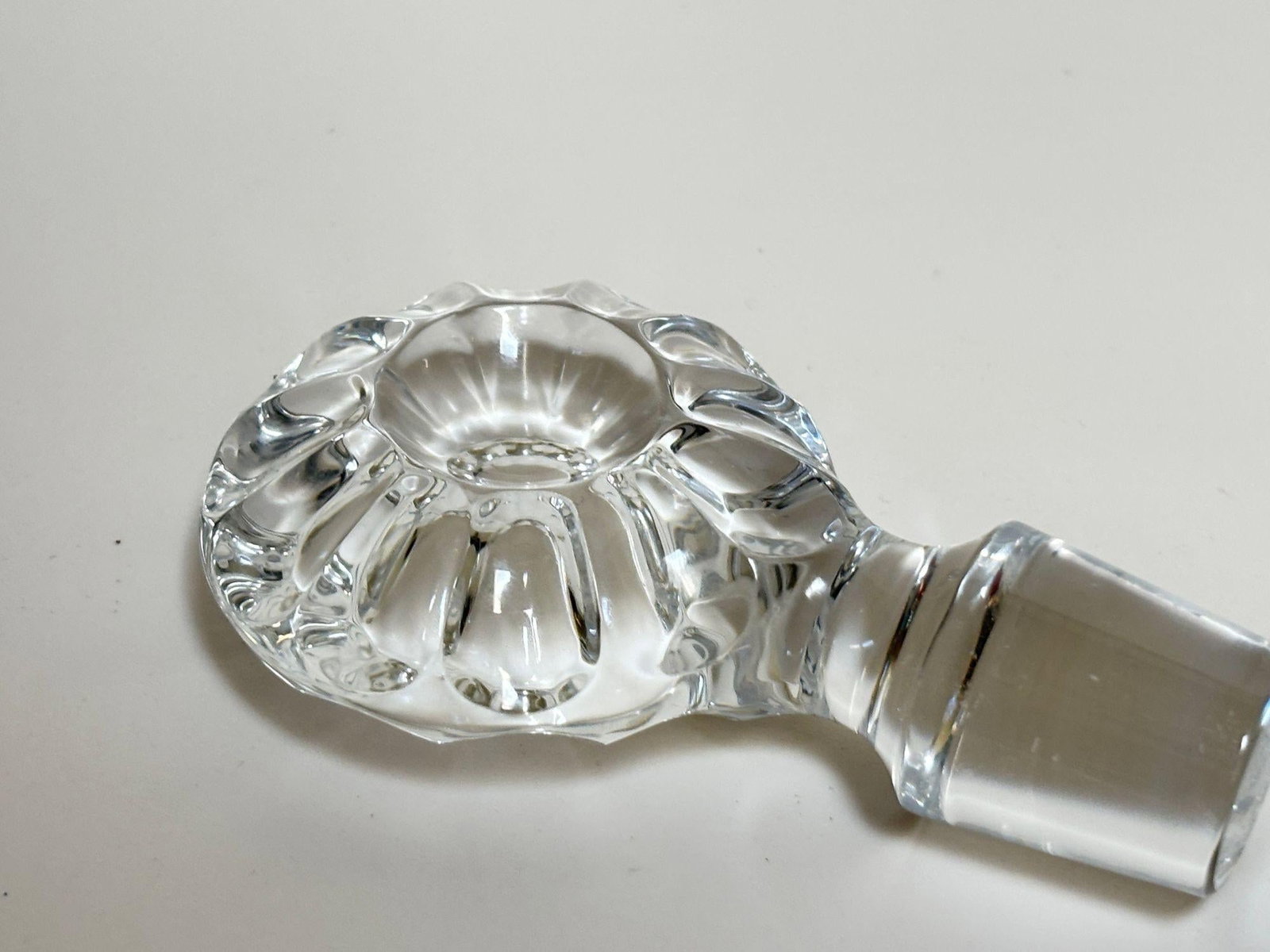 1960s Baccarat Crystal Remy Martin Centaure Decanter Donut Shell Form France - 13