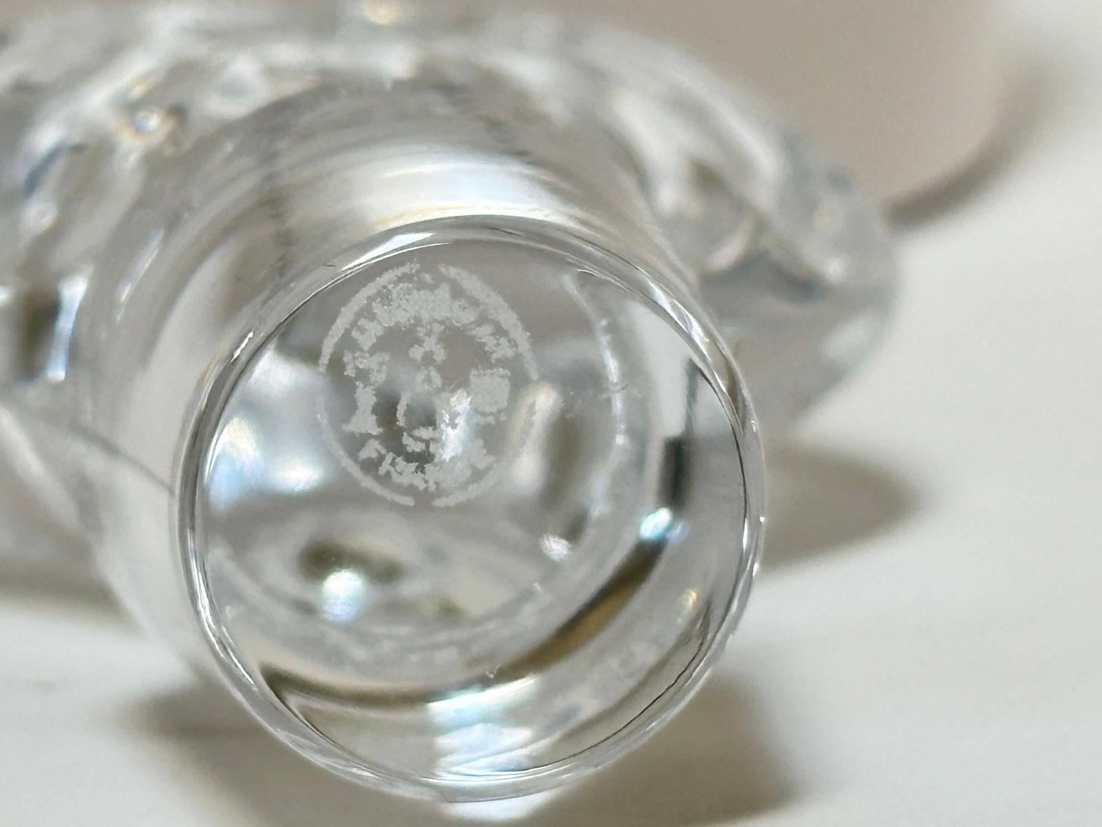 1960s Baccarat Crystal Remy Martin Centaure Decanter Donut Shell Form France - 14