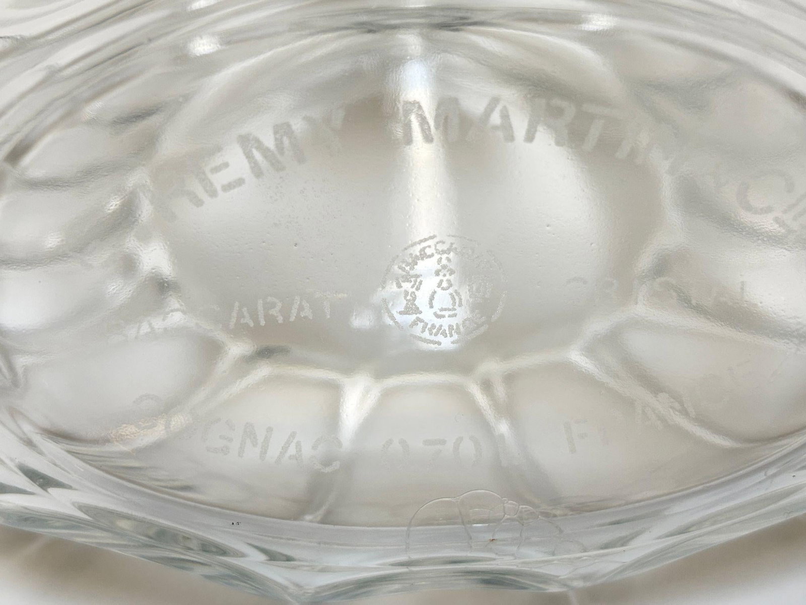 1960s Baccarat Crystal Remy Martin Centaure Decanter Donut Shell Form France - 17