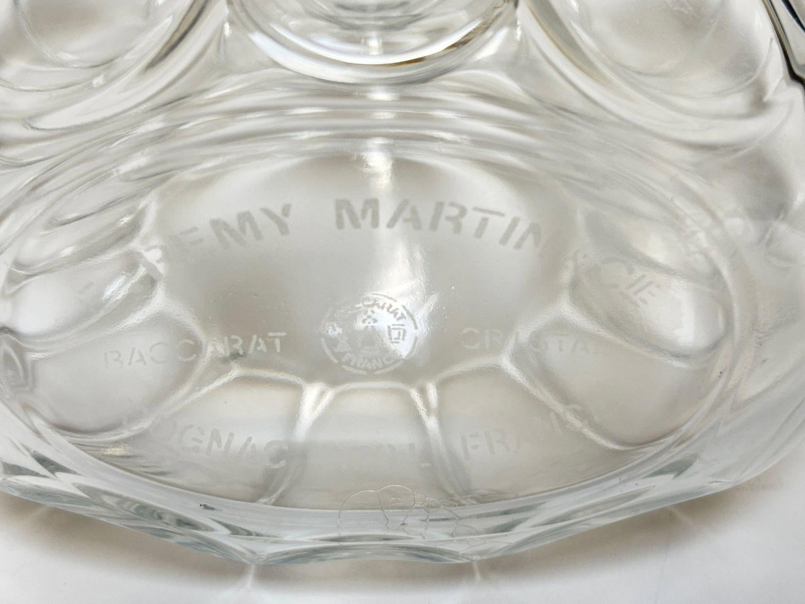 1960s Baccarat Crystal Remy Martin Centaure Decanter Donut Shell Form France - 4