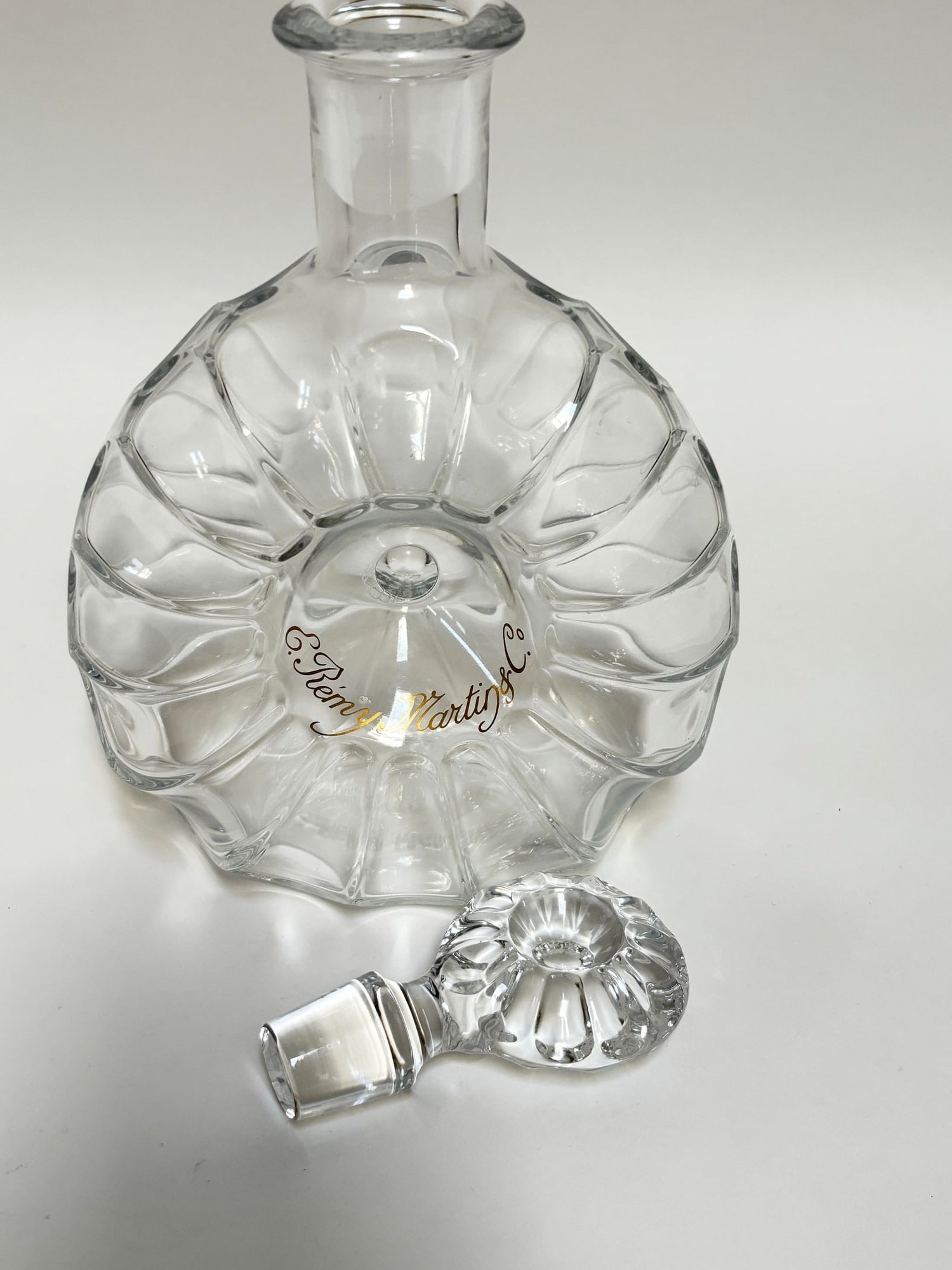 1960s Baccarat Crystal Remy Martin Centaure Decanter Donut Shell Form France - 9