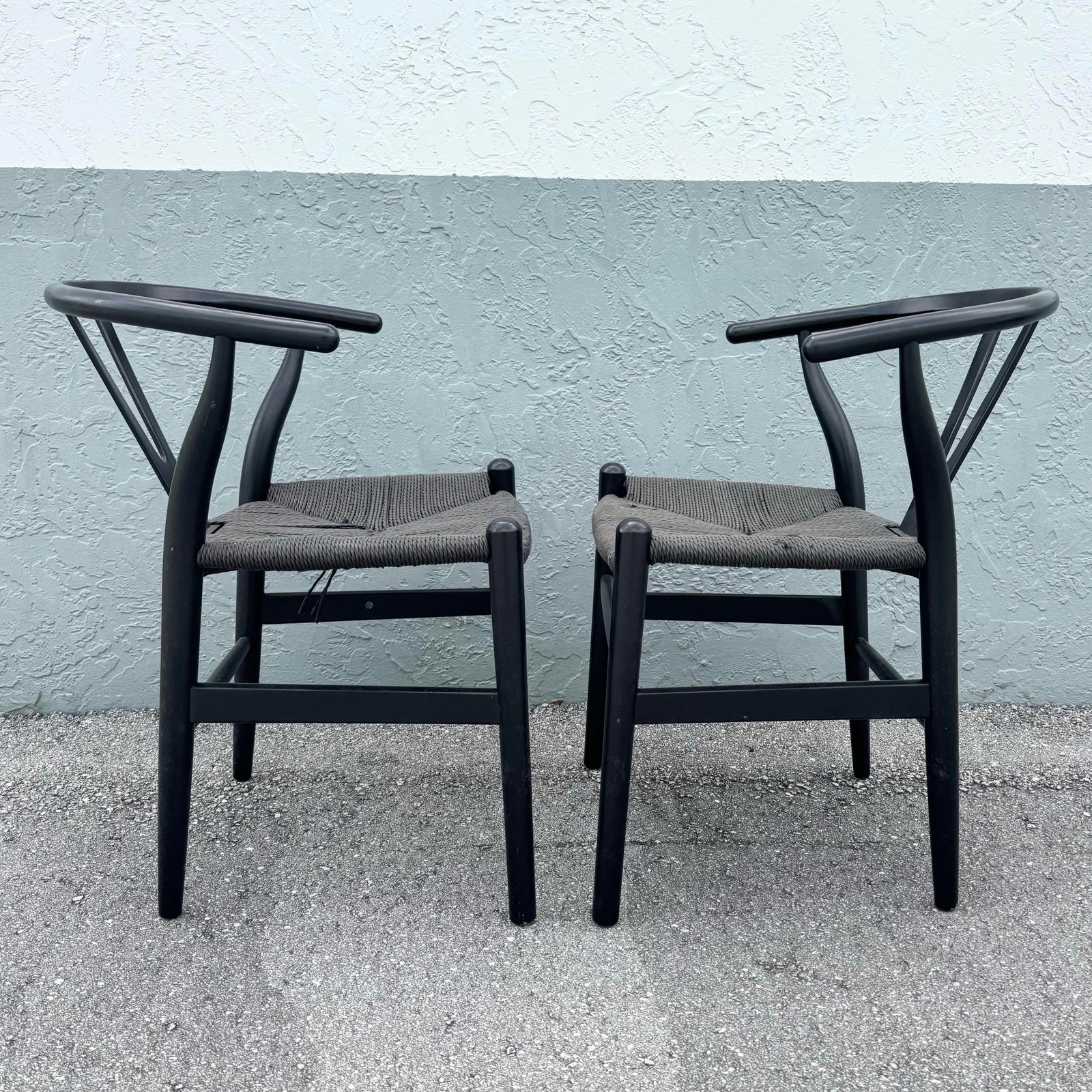 Vintage Weave Wishbone Dining Chairs - Set of 6 - 4
