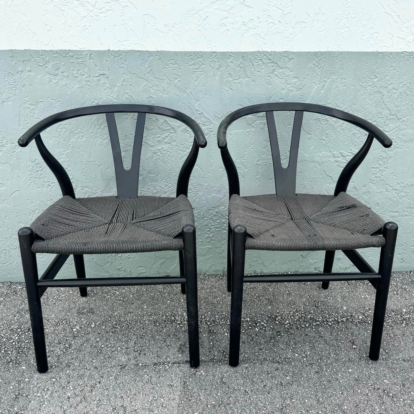 Vintage Weave Wishbone Dining Chairs - Set of 6 - 5