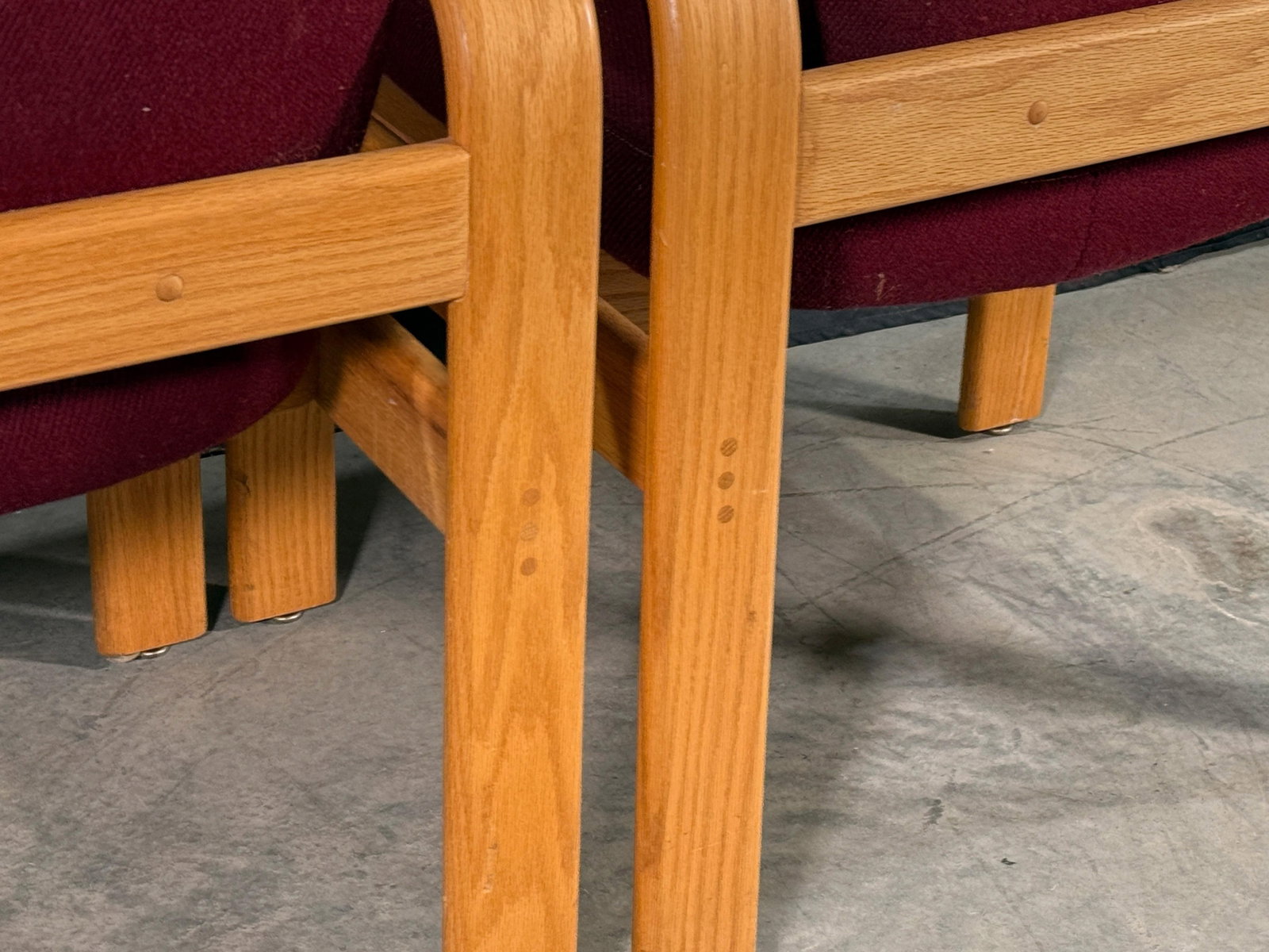 Milo Baughman for Thayer Coggin Bentwood Oak Lounge Chairs, 1980s - A Pair - 4
