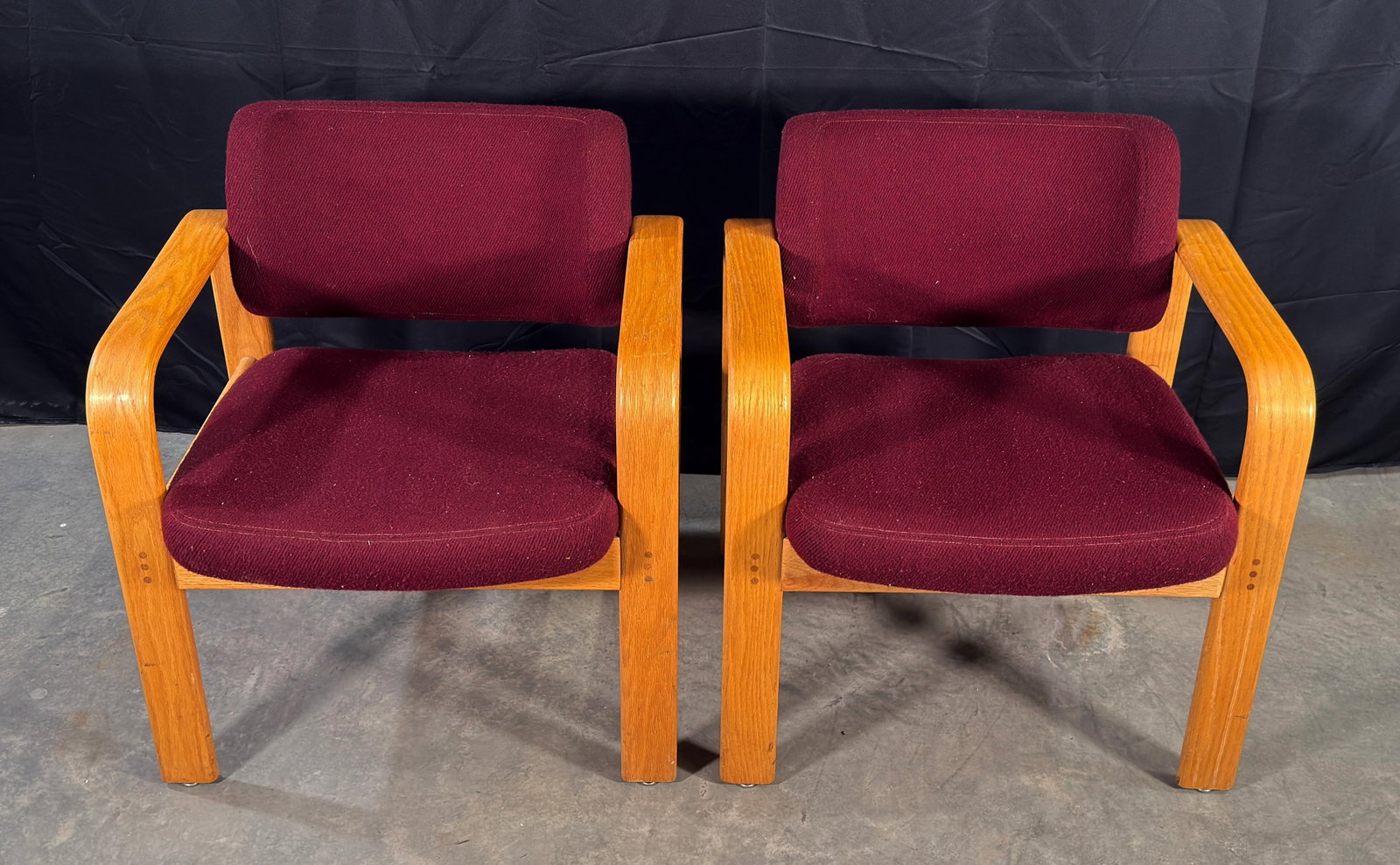Milo Baughman for Thayer Coggin Bentwood Oak Lounge Chairs, 1980s - A Pair - 8