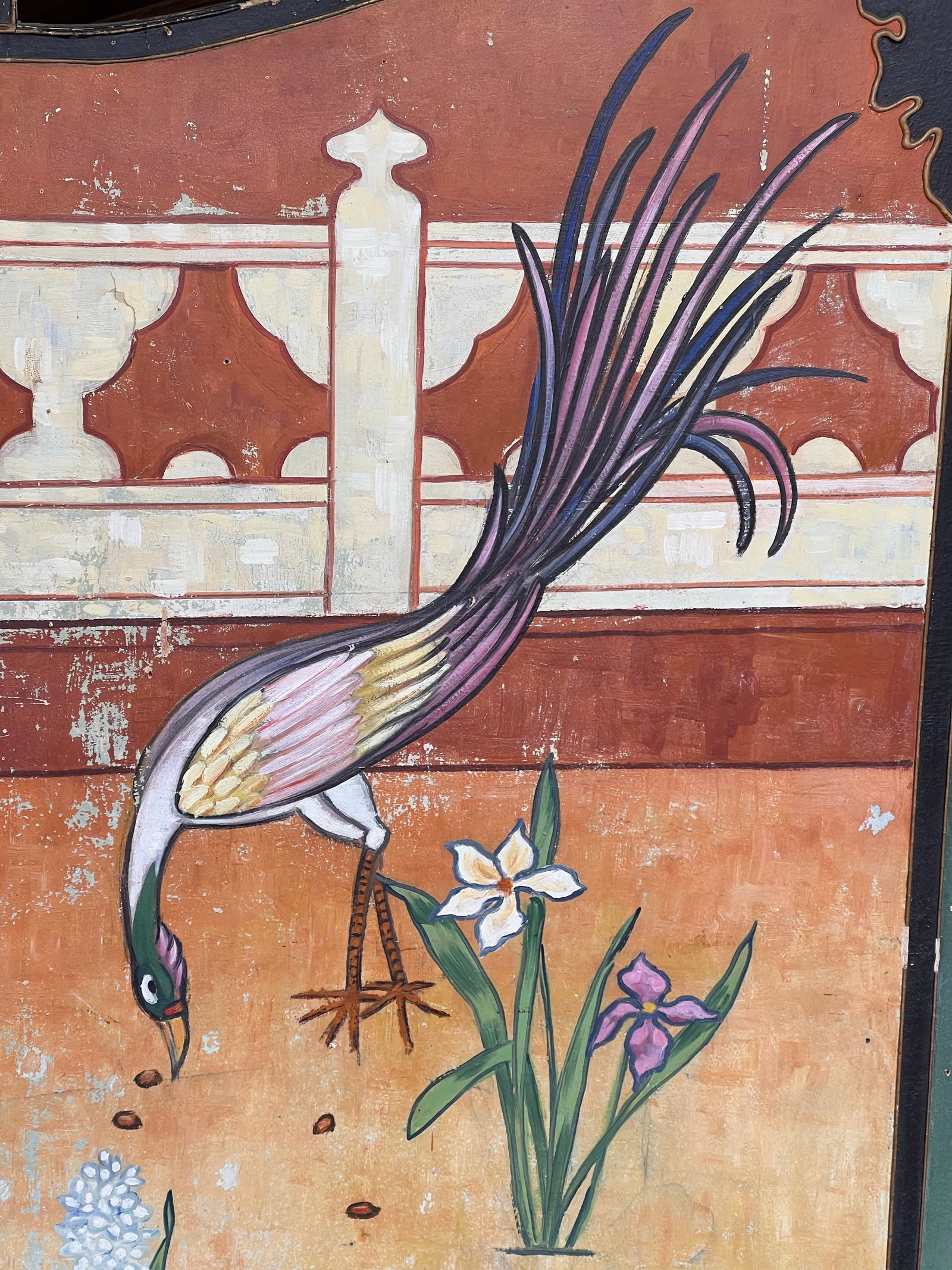 Monumental Chinoiserie Three-Panel Triptych Screen, Lake Geneva, Wisconsin, C. 1900–1920" - 11
