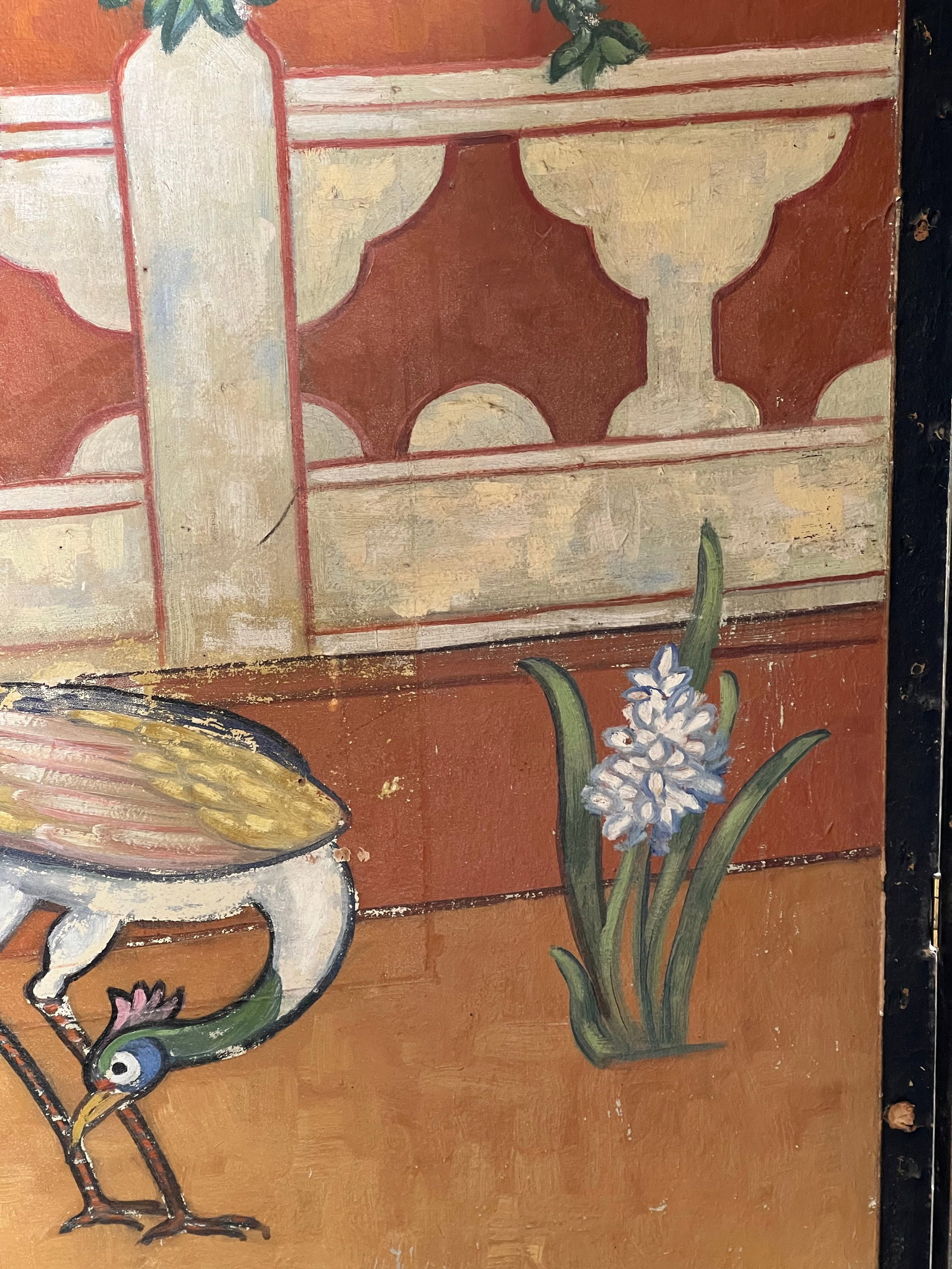 Monumental Chinoiserie Three-Panel Triptych Screen, Lake Geneva, Wisconsin, C. 1900–1920" - 5