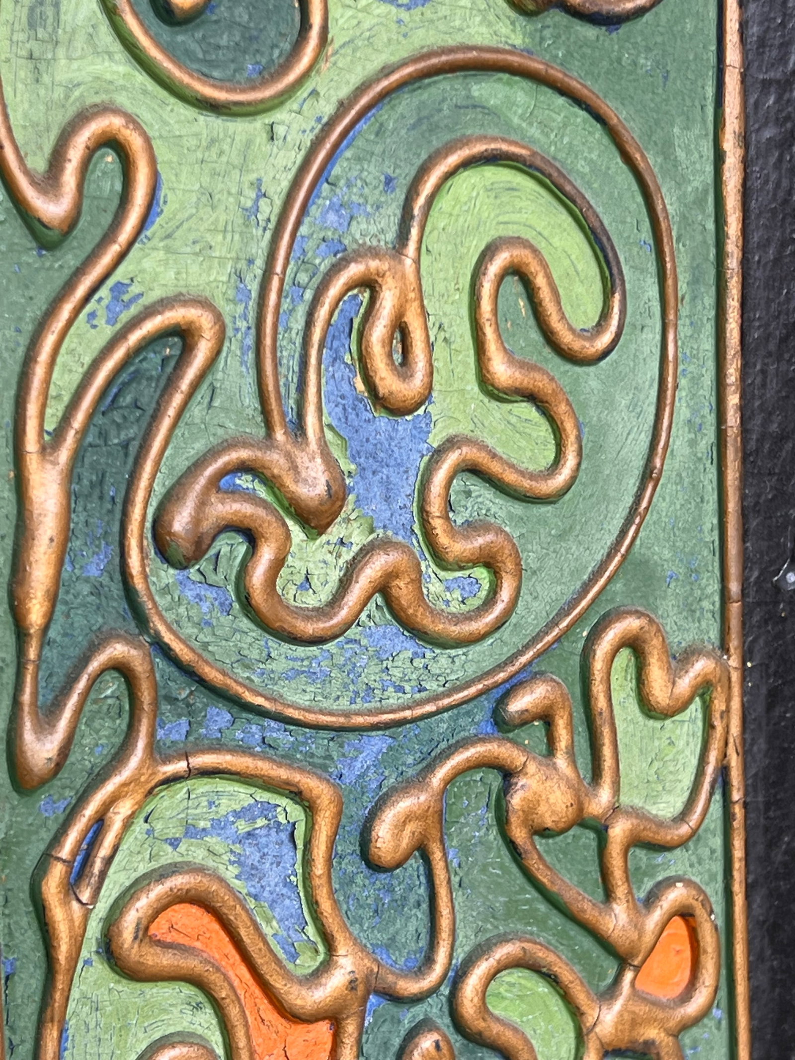 Monumental Chinoiserie Three-Panel Triptych Screen, Lake Geneva, Wisconsin, C. 1900–1920" - 6