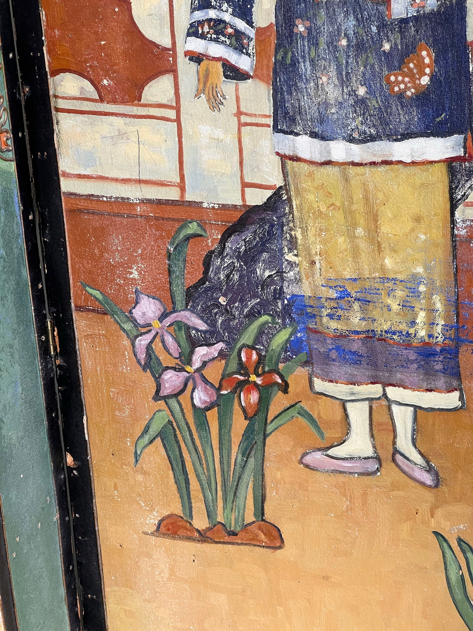 Monumental Chinoiserie Three-Panel Triptych Screen, Lake Geneva, Wisconsin, C. 1900–1920" - 8