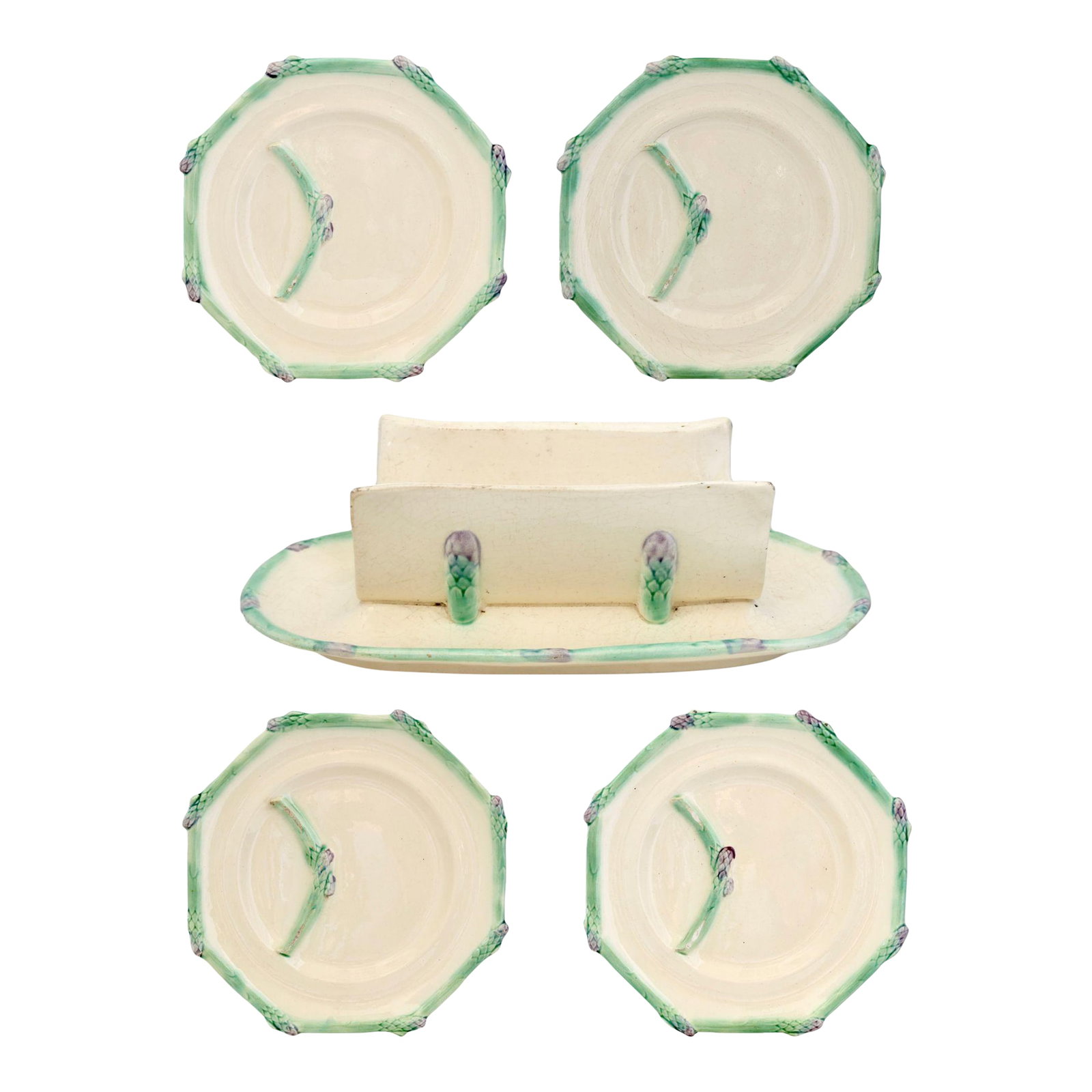 Antique Longchamps French Asparagus Set, 5 Pieces (1 of 13)