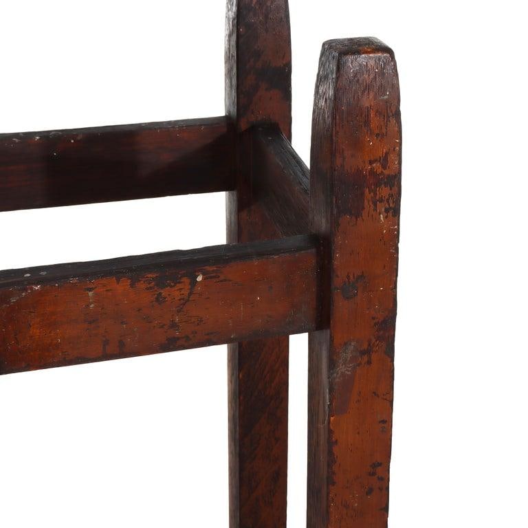 Antique Gustave Stickley Arts & Crafts Mission Oak Umbrella Stand C1910 - 2