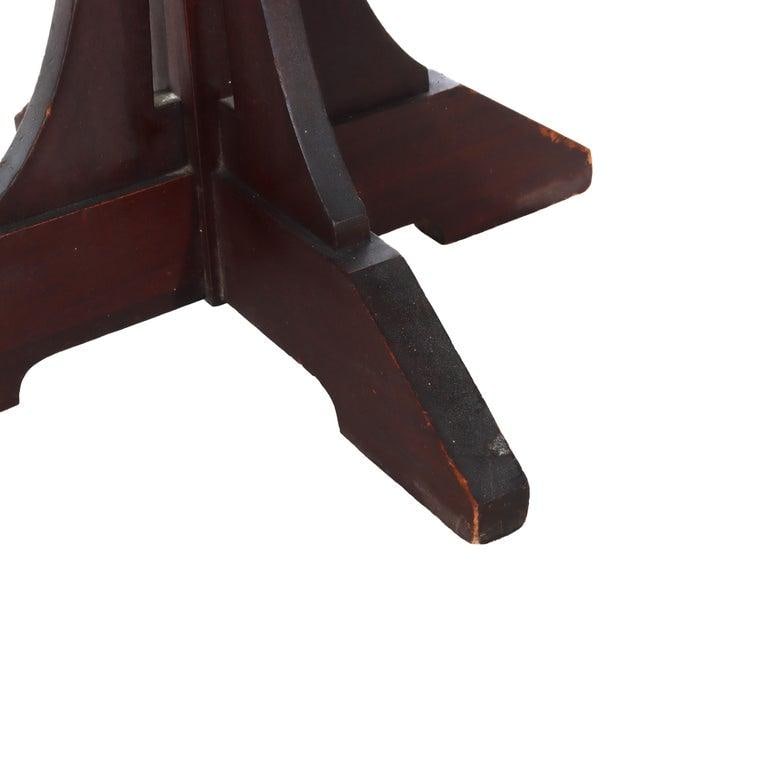 Antique L & Jg Stickley Mission Oak Hat & Coat Stand With Corbels C1910 - 6