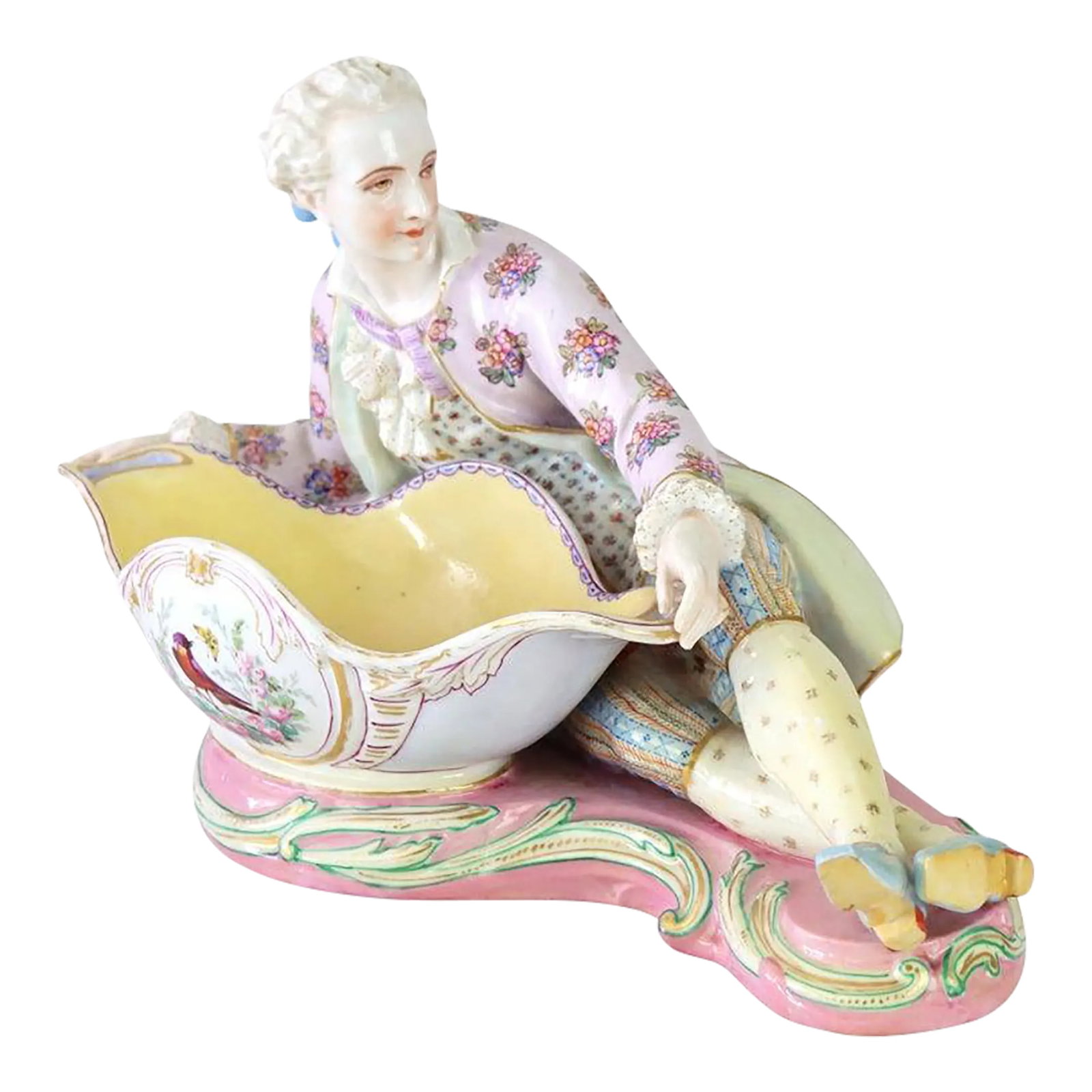 1880 Sevres Attr. Bisque Porcelain Figural Sweetmeat Dish (1 of 9)