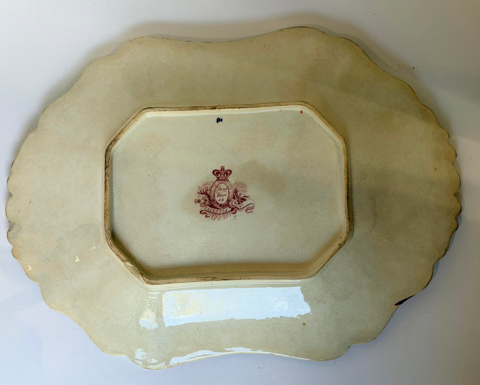 Antique Staffordshire Style Ironstone Valentia" Imari Transferware Covered Tureen & Platter - 11