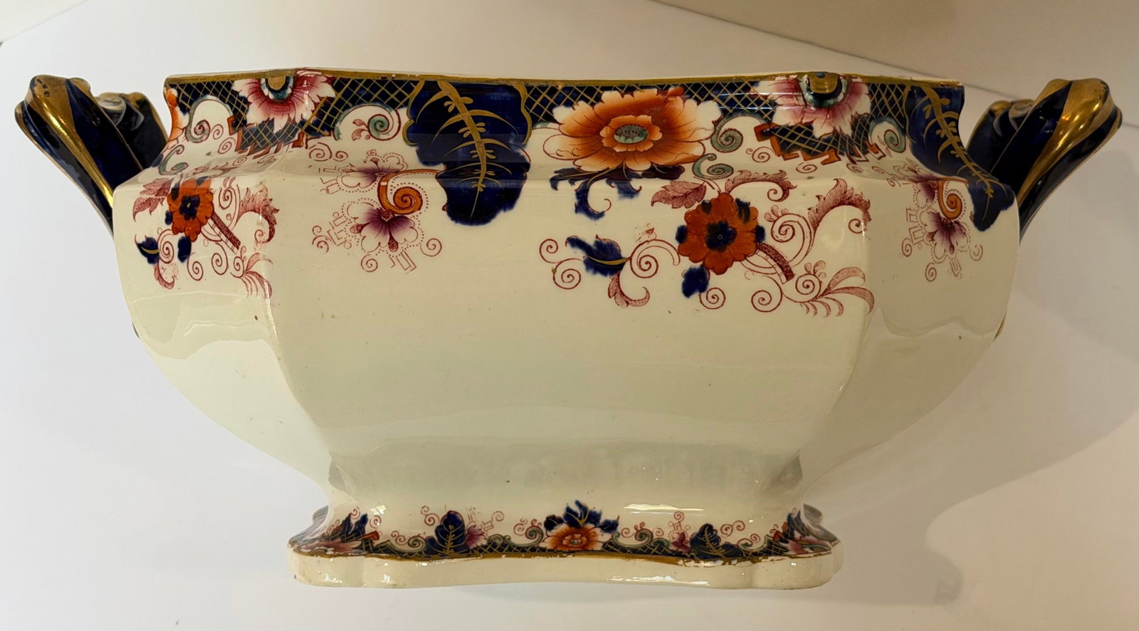 Antique Staffordshire Style Ironstone Valentia" Imari Transferware Covered Tureen & Platter - 4