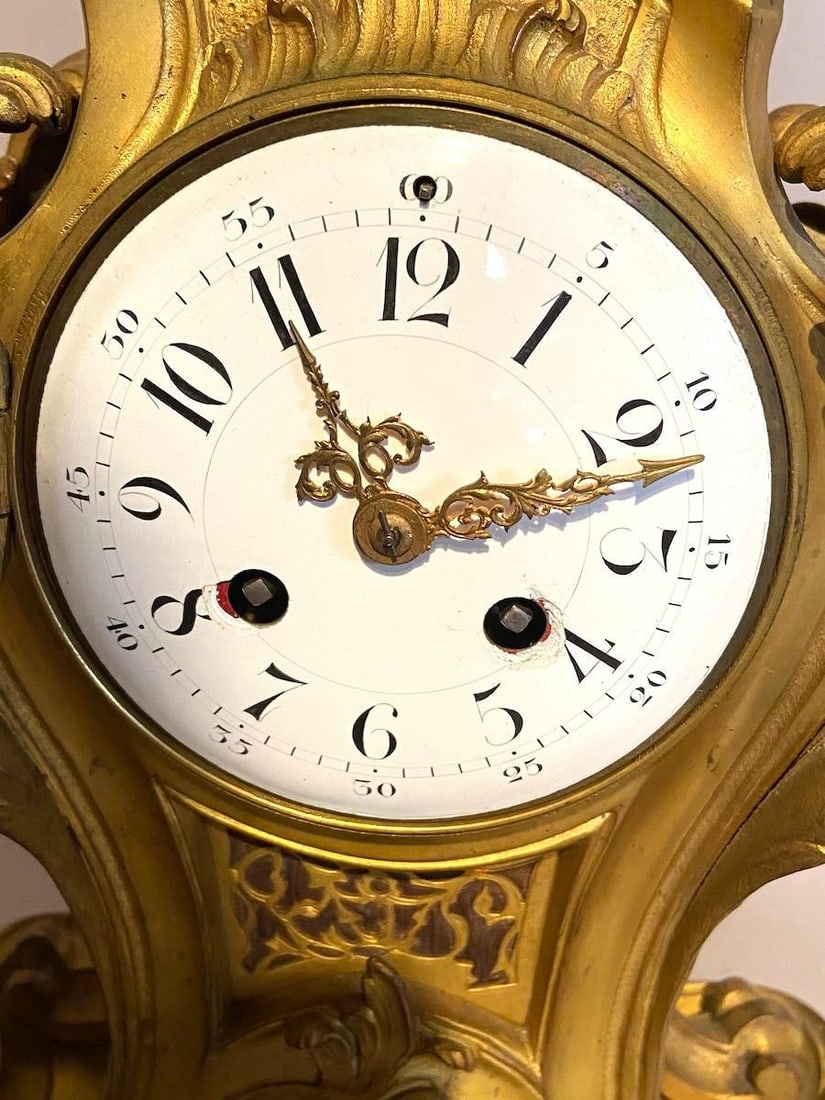 19th C French Louis XV S. Marti Ormolu Mantel Clock 1Pc - 17
