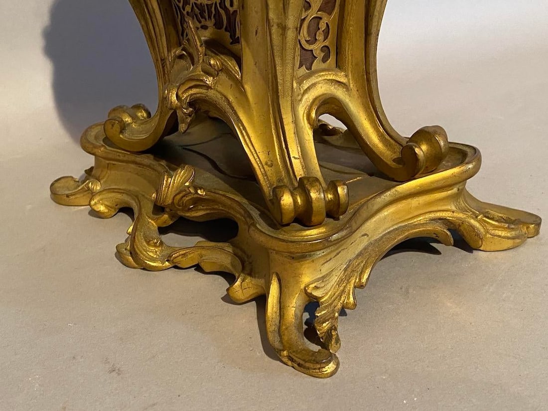 19th C French Louis XV S. Marti Ormolu Mantel Clock 1Pc - 4