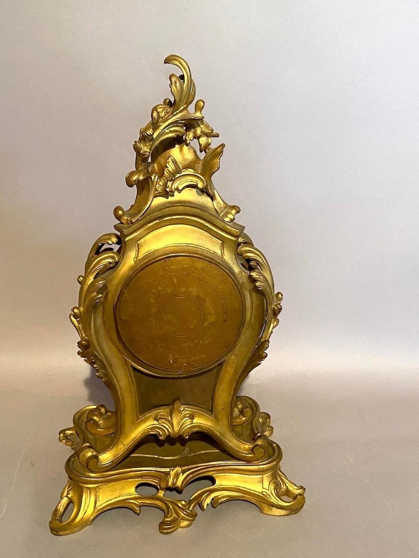19th C French Louis XV S. Marti Ormolu Mantel Clock 1Pc - 8