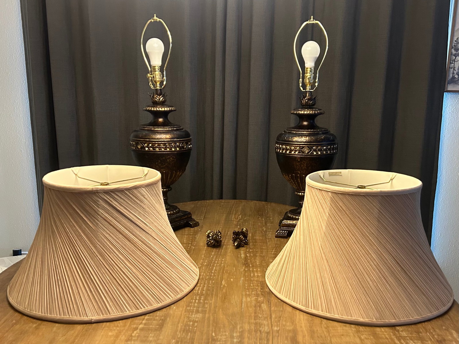Pristine Hand-Crafted Authentic Fine Art Lamps "Castile" Collection 33" Table Lamps Original S - 7