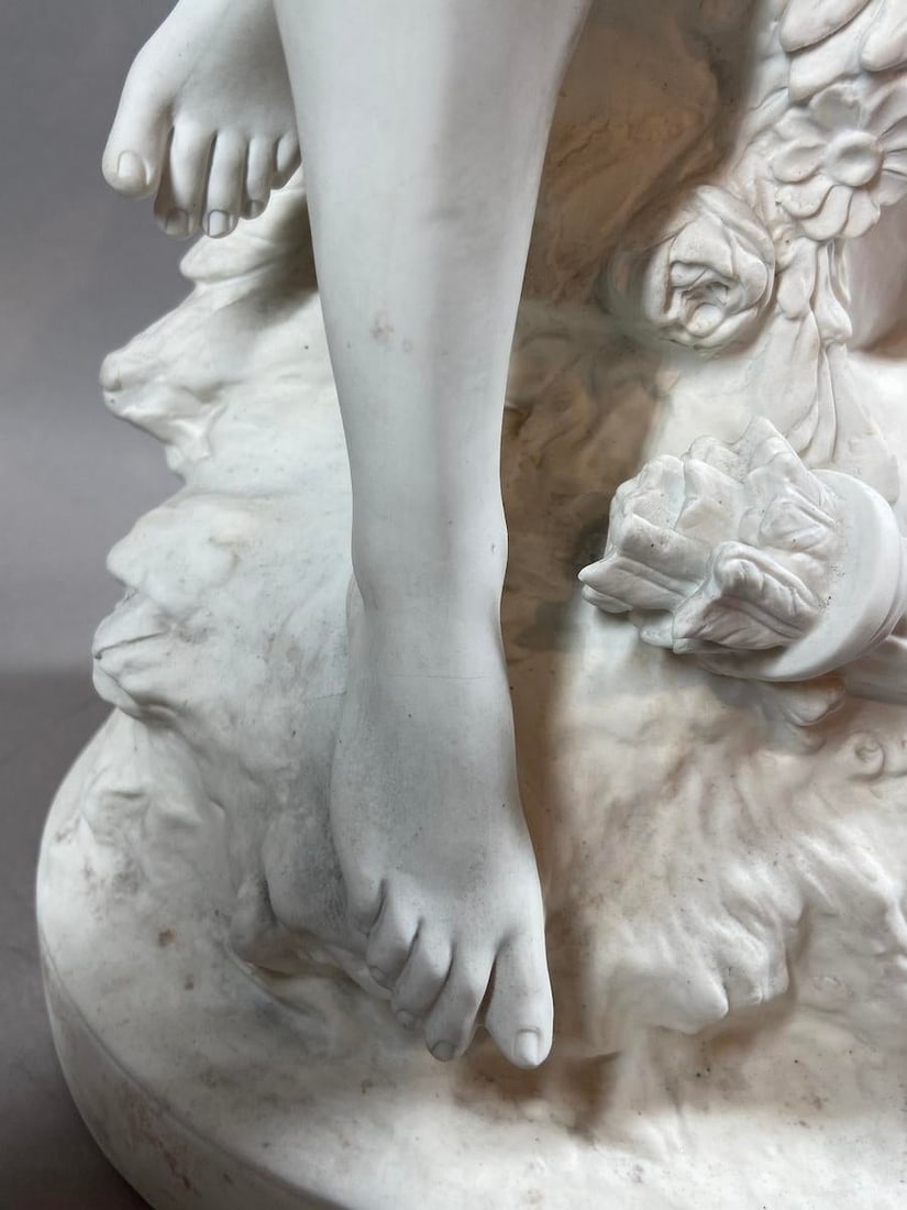 19th C Sevres Aug. Moreau White Biscuit Porcelain Sculpture - 1 Piece - 16