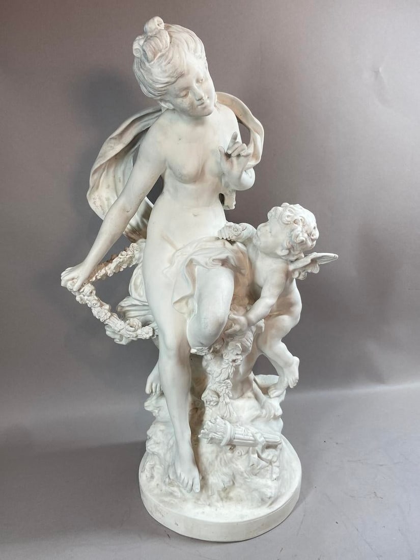 19th C Sevres Aug. Moreau White Biscuit Porcelain Sculpture - 1 Piece - 18