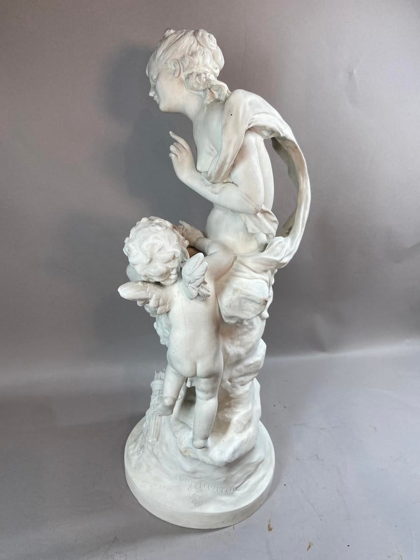 19th C Sevres Aug. Moreau White Biscuit Porcelain Sculpture - 1 Piece - 8