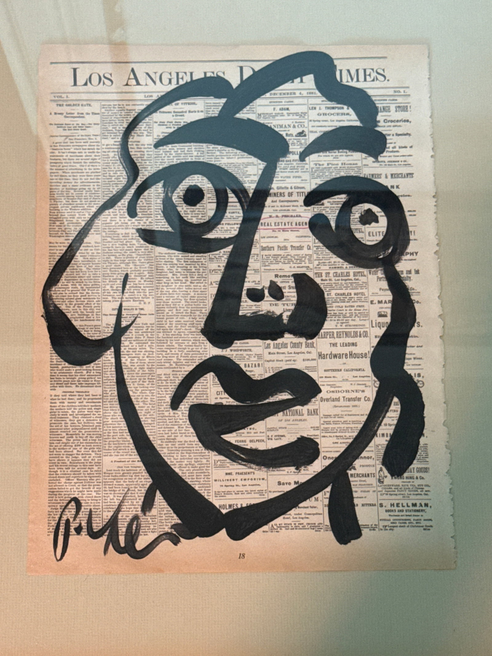 1970s Peter Keil Abstract Painting Pair on Newsprint - 5