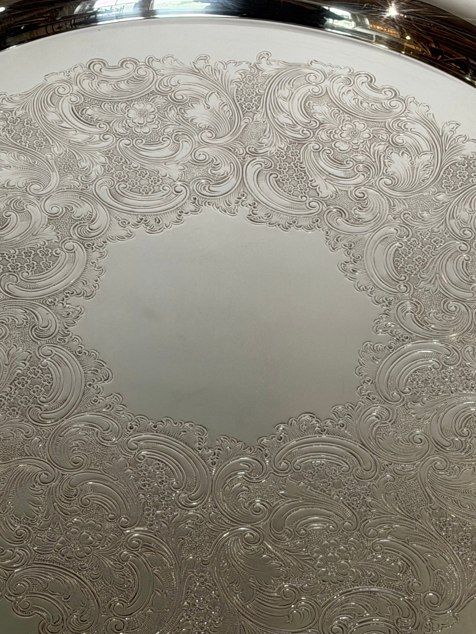 Vintage Gotham Silver Plate Punch Bowl Set With 12 Cups, Tray & Ladle – Mid-Century - 4