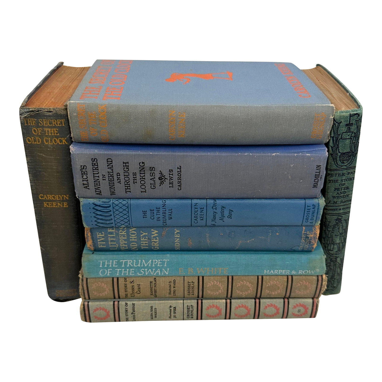 Group of 9 Assorted Antique Shades of Blue Books (1 of 6)
