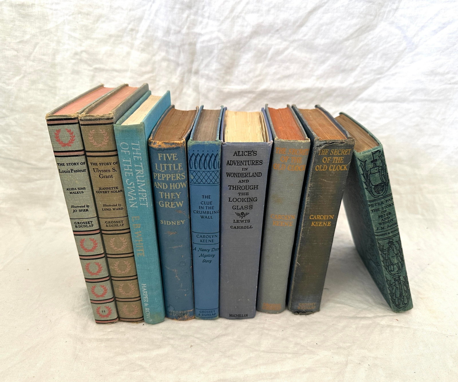 Group of 9 Assorted Antique Shades of Blue Books - 2
