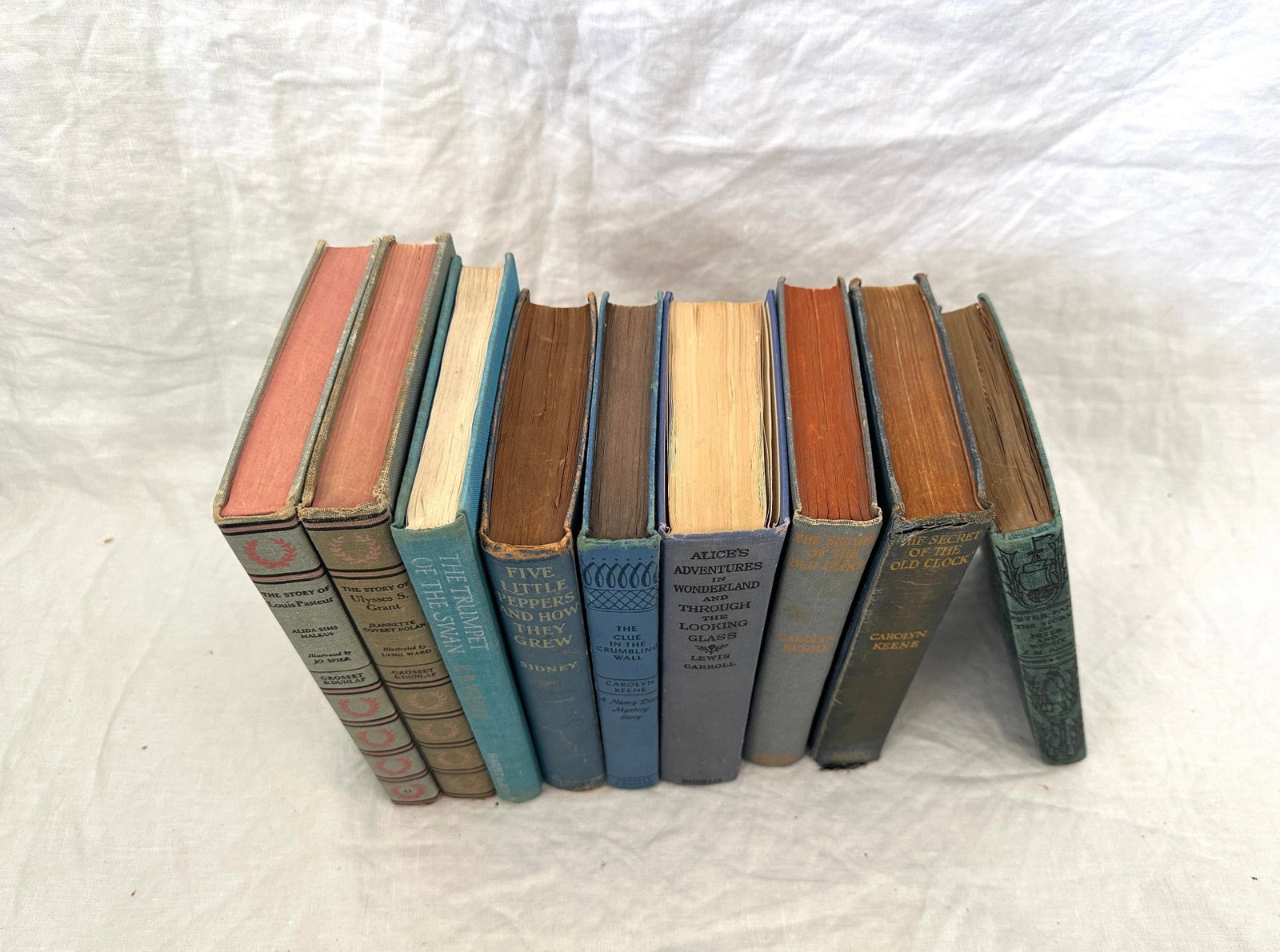 Group of 9 Assorted Antique Shades of Blue Books - 4