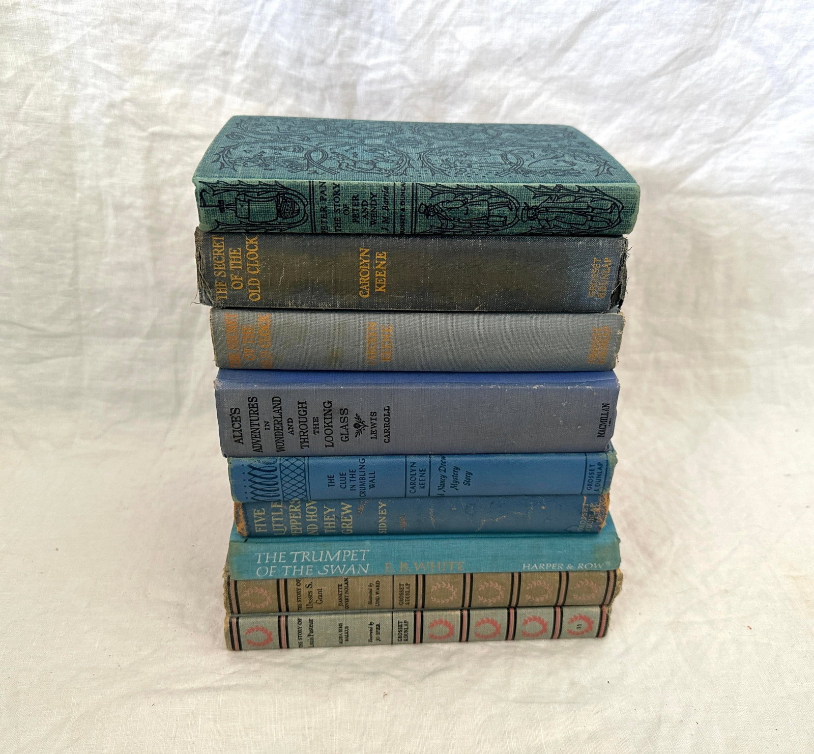 Group of 9 Assorted Antique Shades of Blue Books - 5