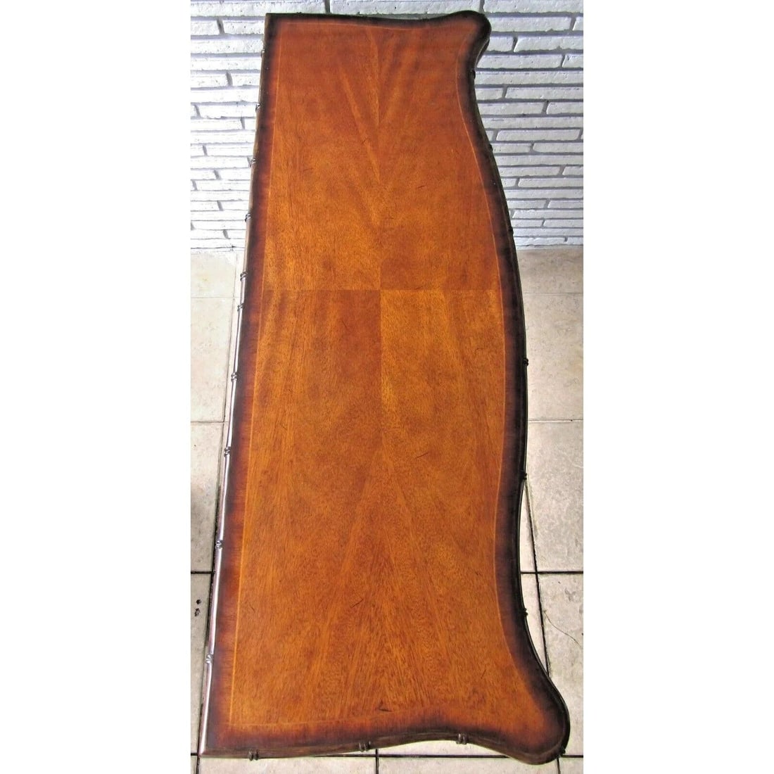 Theodore Alexander Mahogany Edwardian Bamboo Console Table Indochine 5300-138 - 11