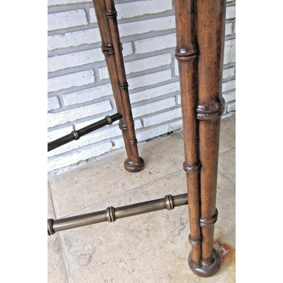 Theodore Alexander Mahogany Edwardian Bamboo Console Table Indochine 5300-138 - 9