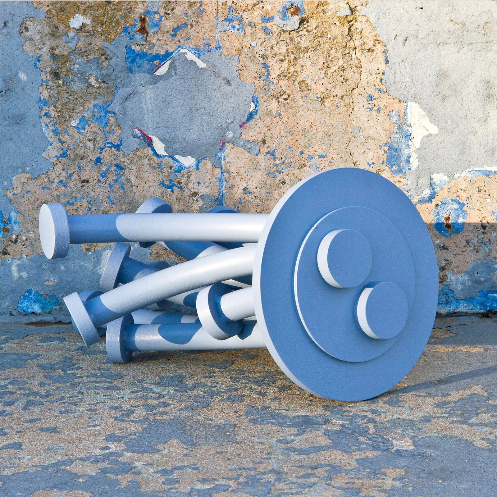 Sea Flower Blue Welded Aluminum Sculpture by Michael DesRosiers - 5