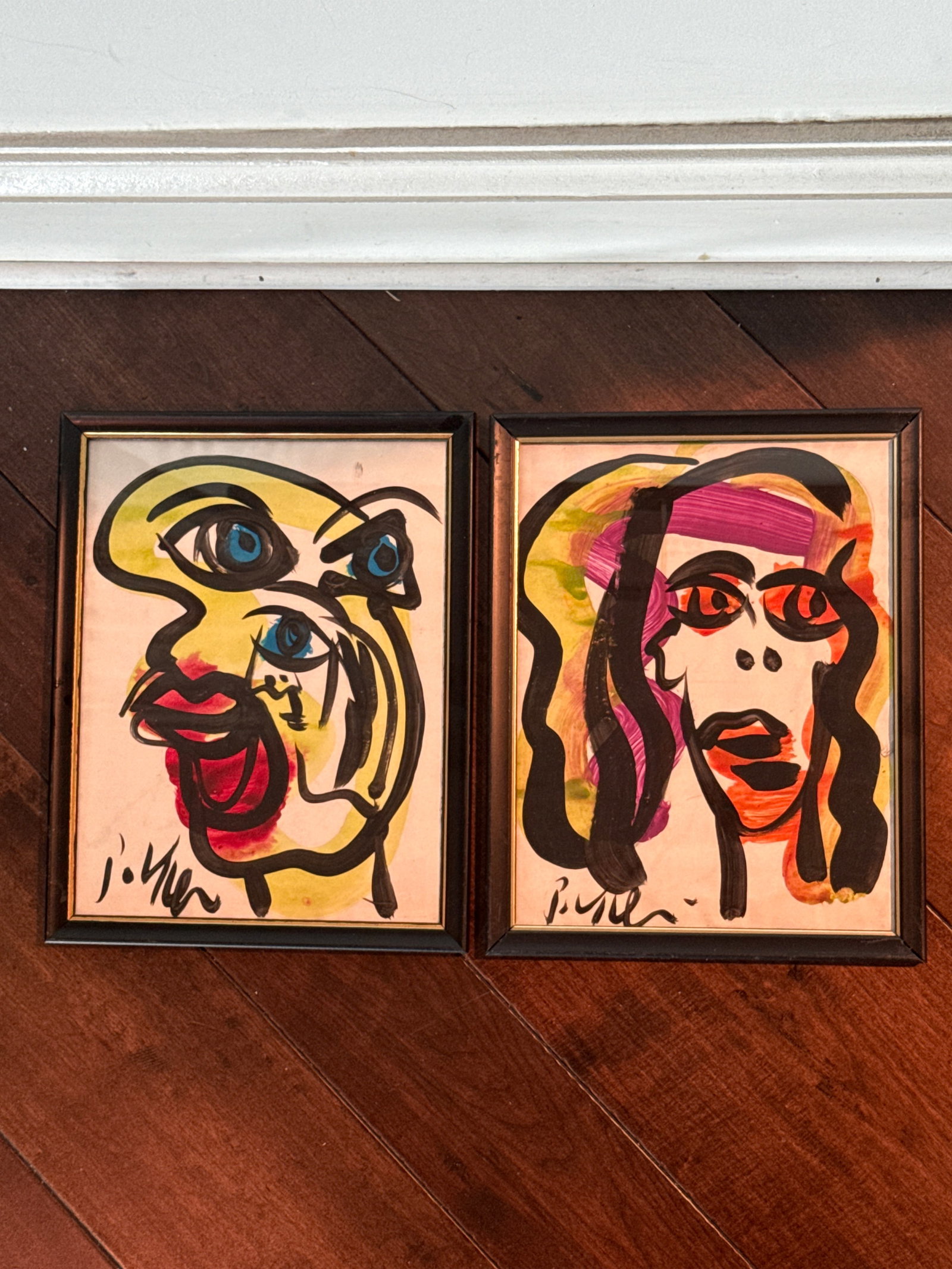 1970s Original Peter Keil Abstract Painting Pair - 2