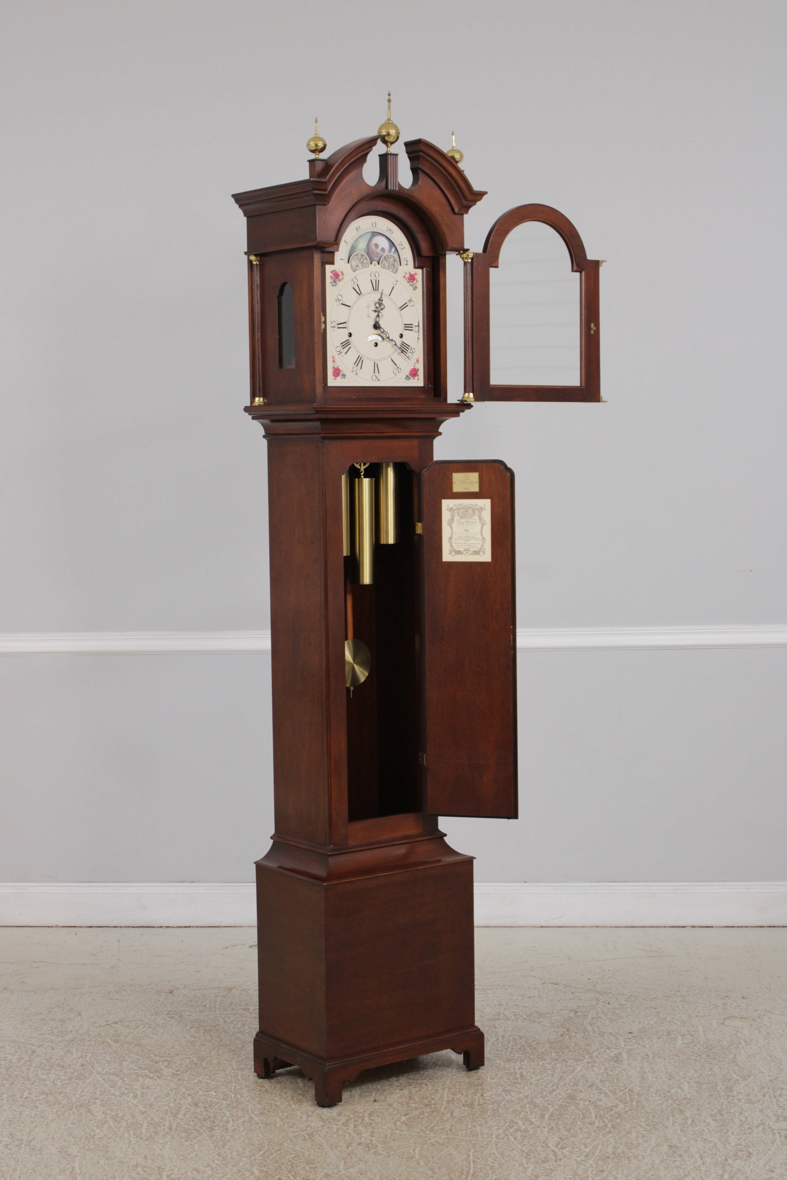 Stickley Colonial Williamsburg Mahogany Grandfather Clock - 4