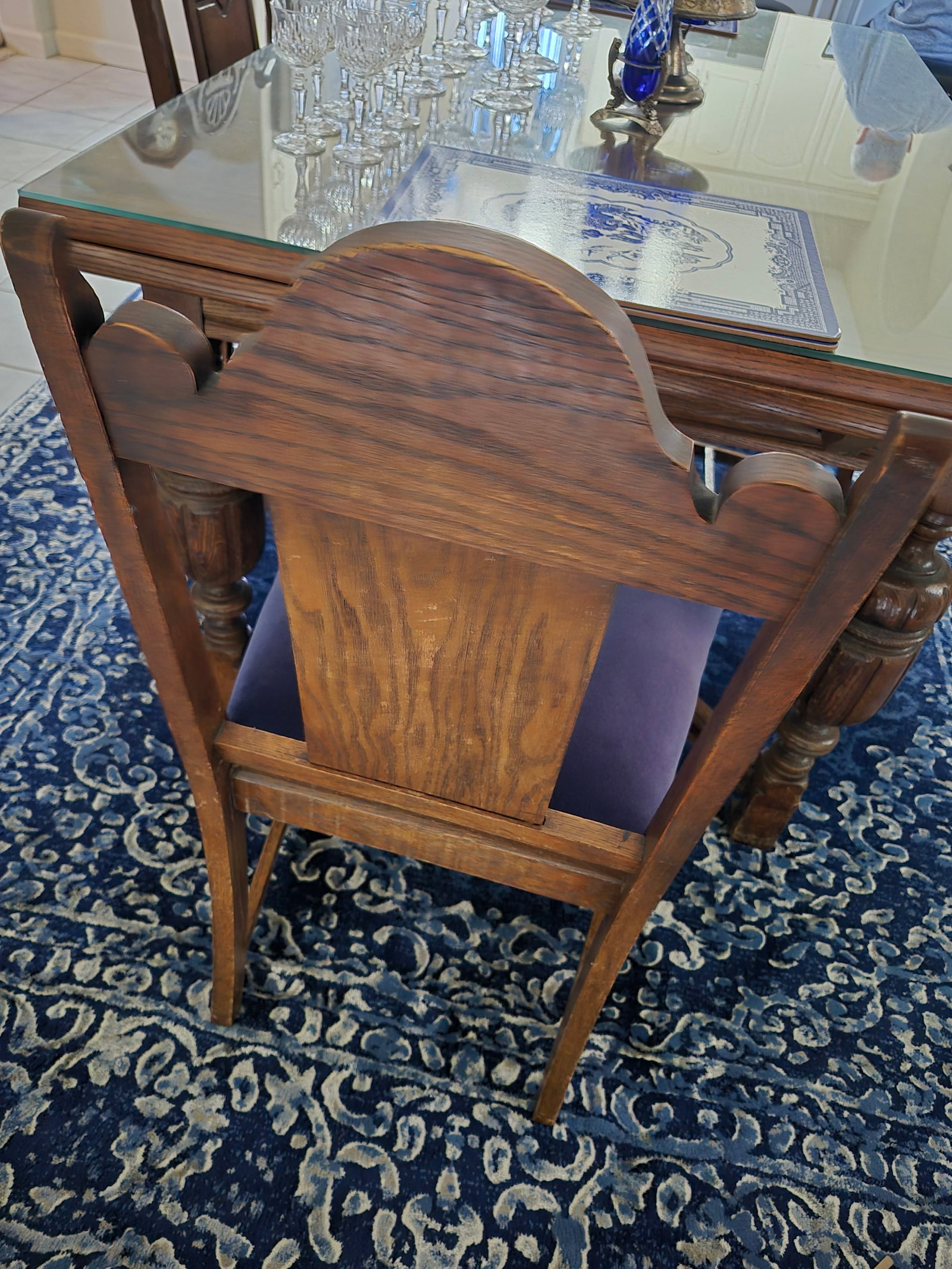 Early 20th Century Jacobean Revival Table With Six Chairs - 5