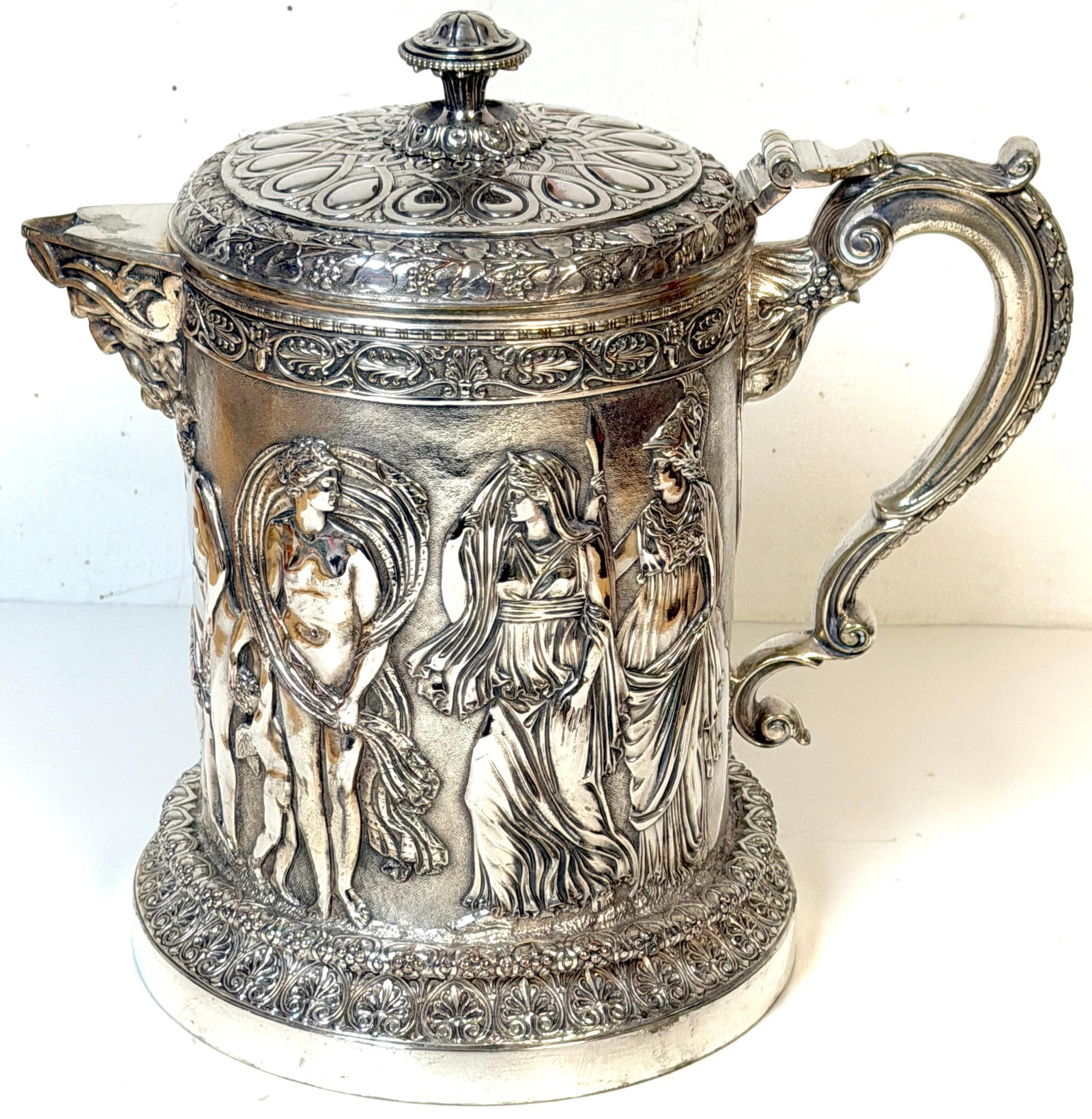 English Silver-Plated Classical Claret Jug by JG & Sons (James Dixon & Sons) - 2