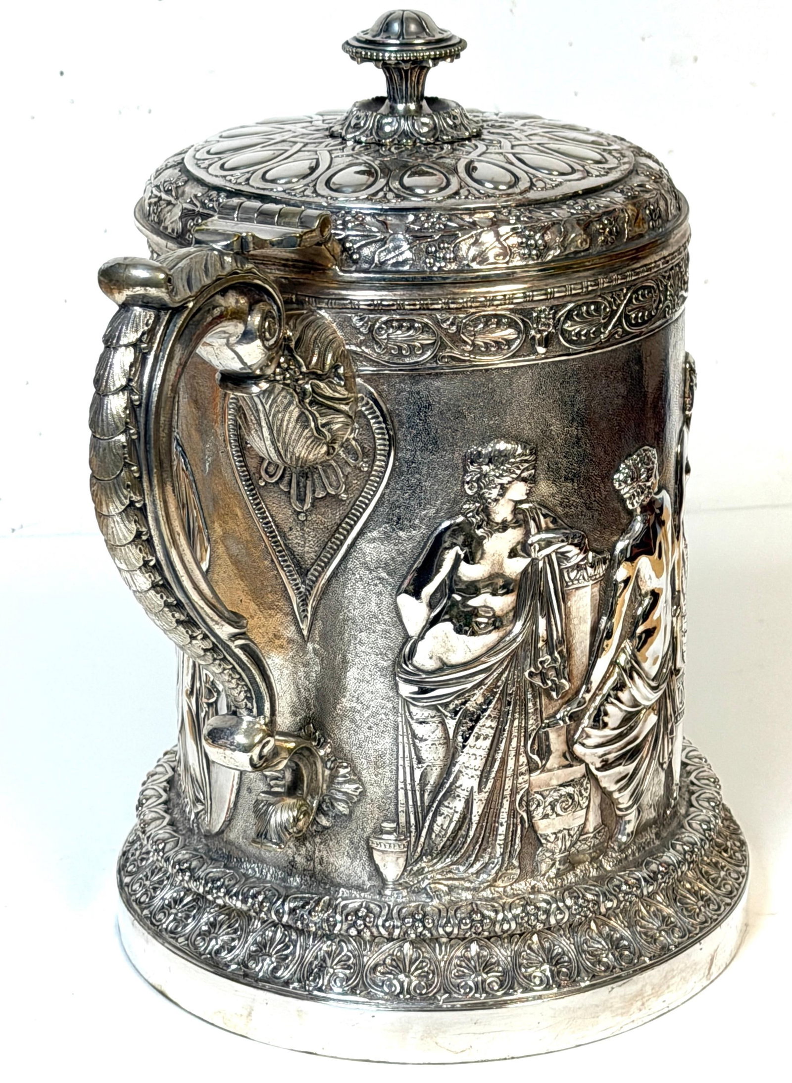 English Silver-Plated Classical Claret Jug by JG & Sons (James Dixon & Sons) - 9
